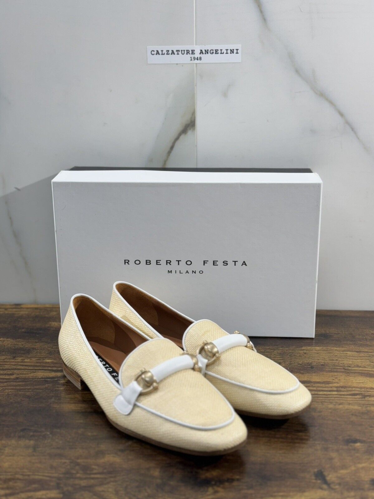 Roberto Festa Milano Mocassino Donna Beige Casual 40