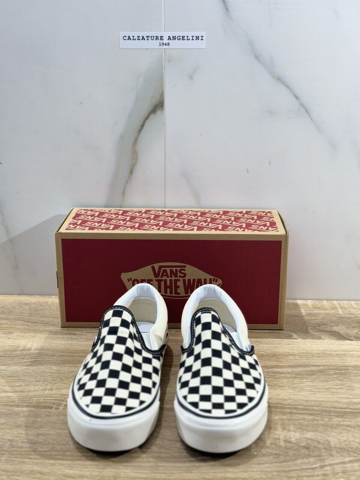 Vans Classic Slip On Checkerboard Bianco Nero  Casual Icon Vans 38