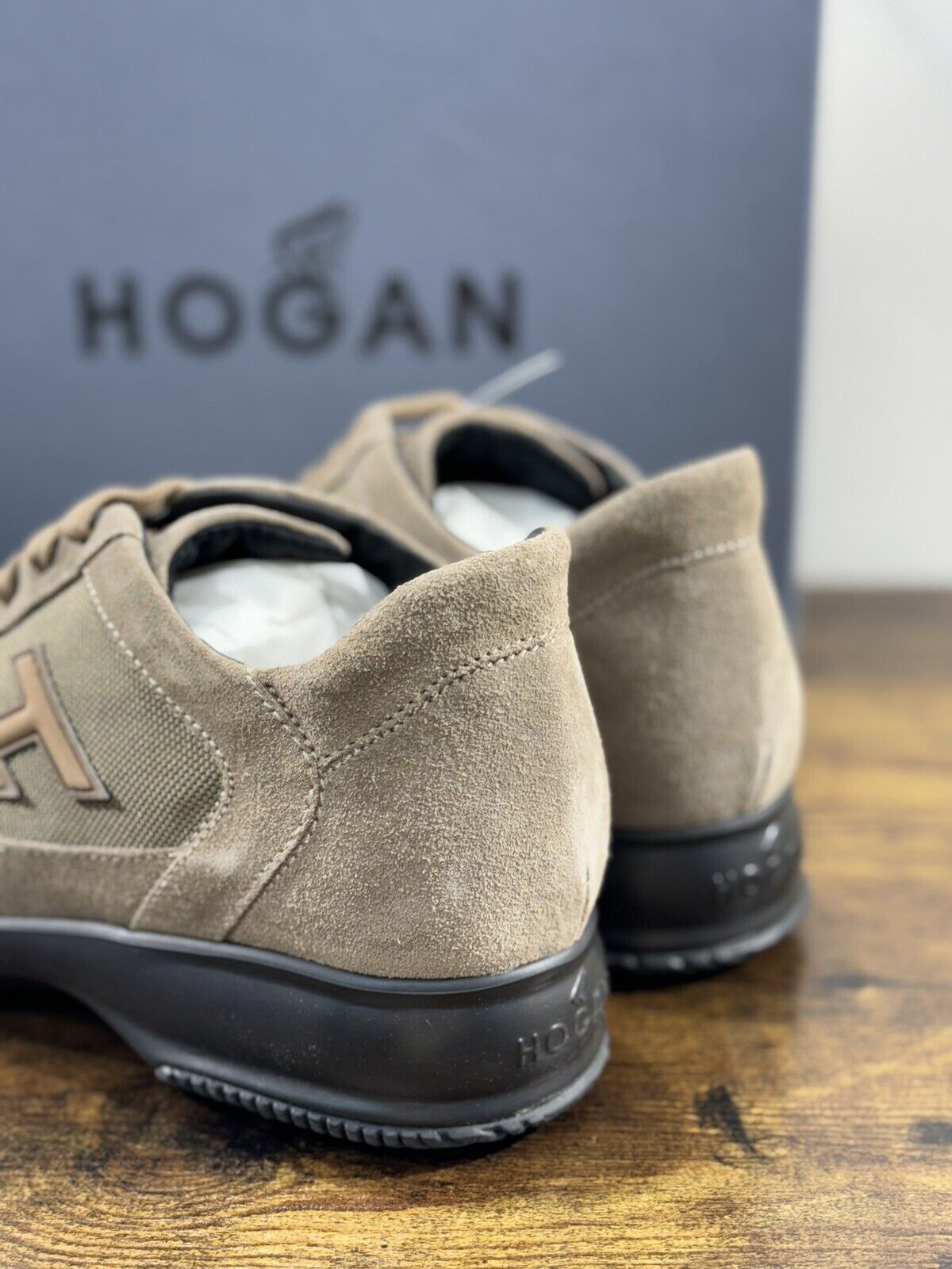 Hogan Interactive uomo suede Tortora     luxury casual hogan shoes 42