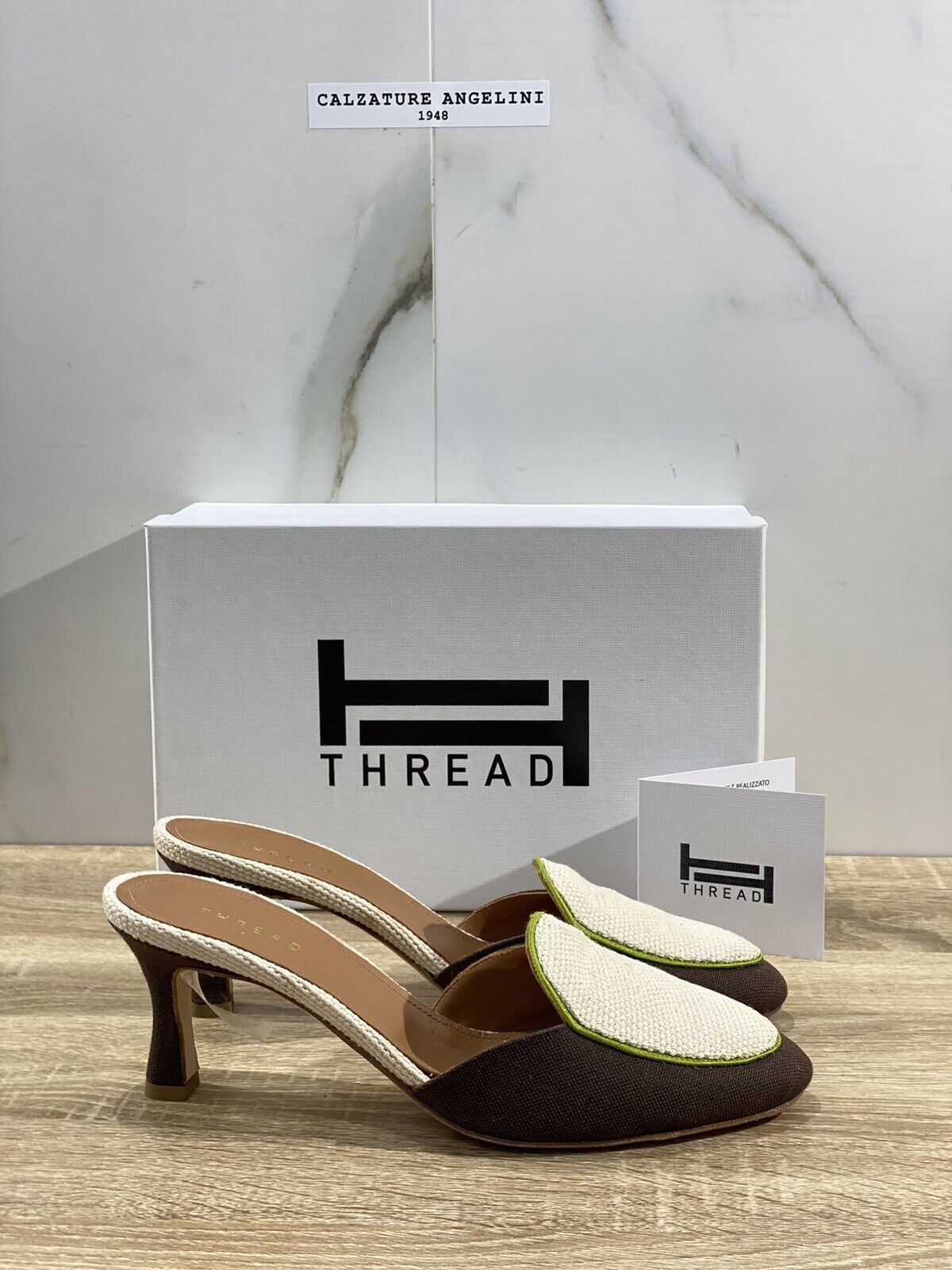 Thread Milano Sandalo Donna Lilly Mule  Beige Made In Italy 40