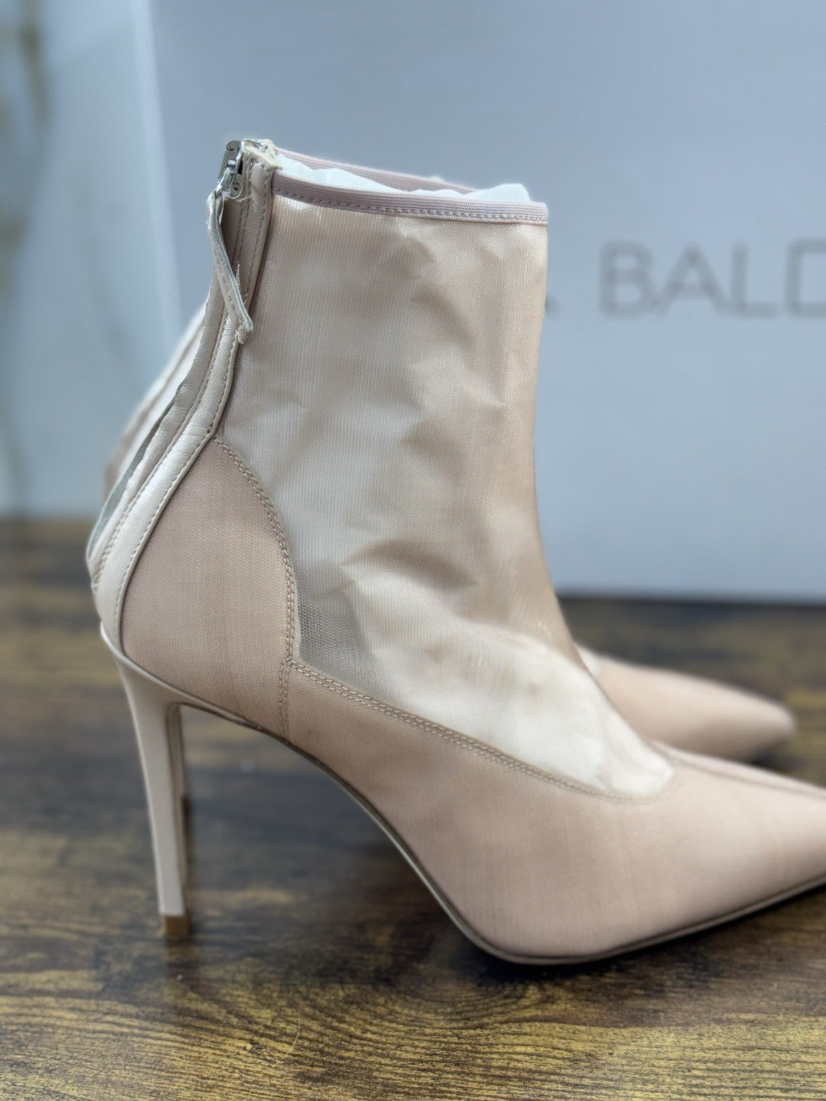 Lella Baldi Stivaletto LT074 Rete Nude Luxury Woman Boot Made In Italy 40