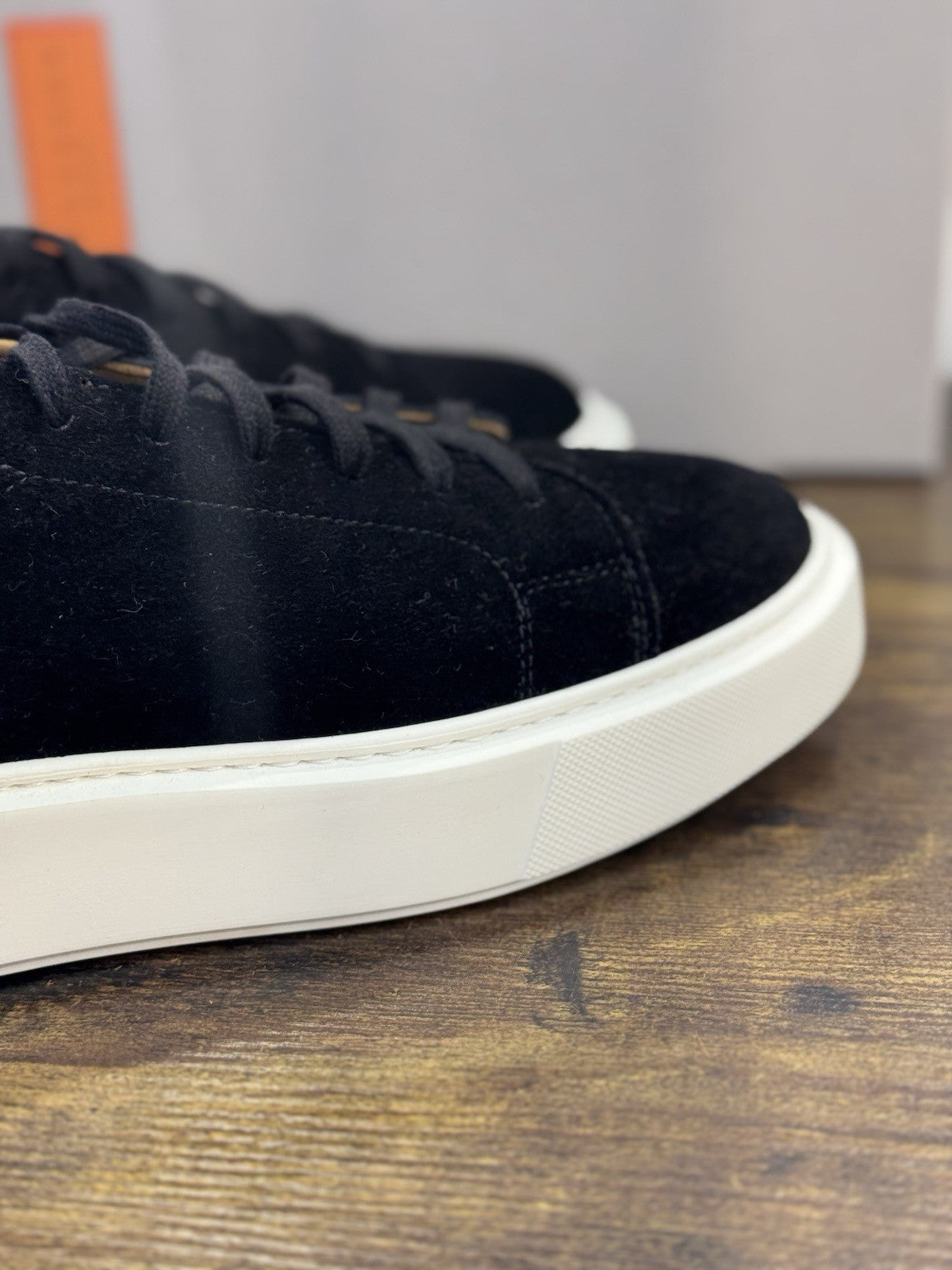 Henderson Baracco Sneaker Suede Nero Extra Light Casual Luxury Uomo 42