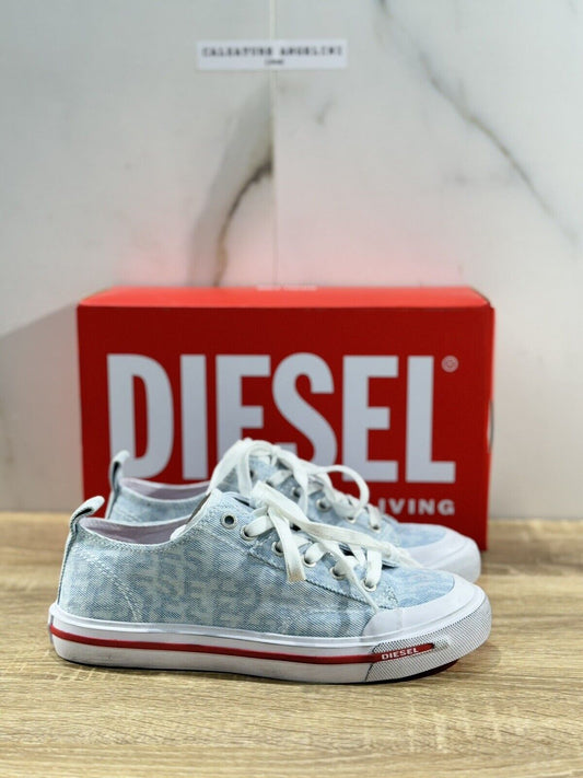 Diesel Sneaker Donna Athos Low Ice Blue Casual Cotton Extra Light 40