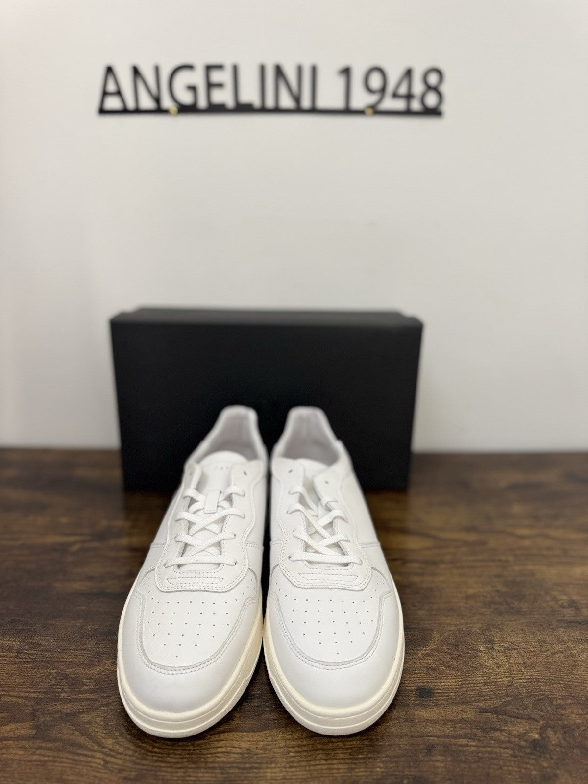 D.a.t.e. Court Basic Sneaker Pelle Bianca Nera Casual Uomo 45