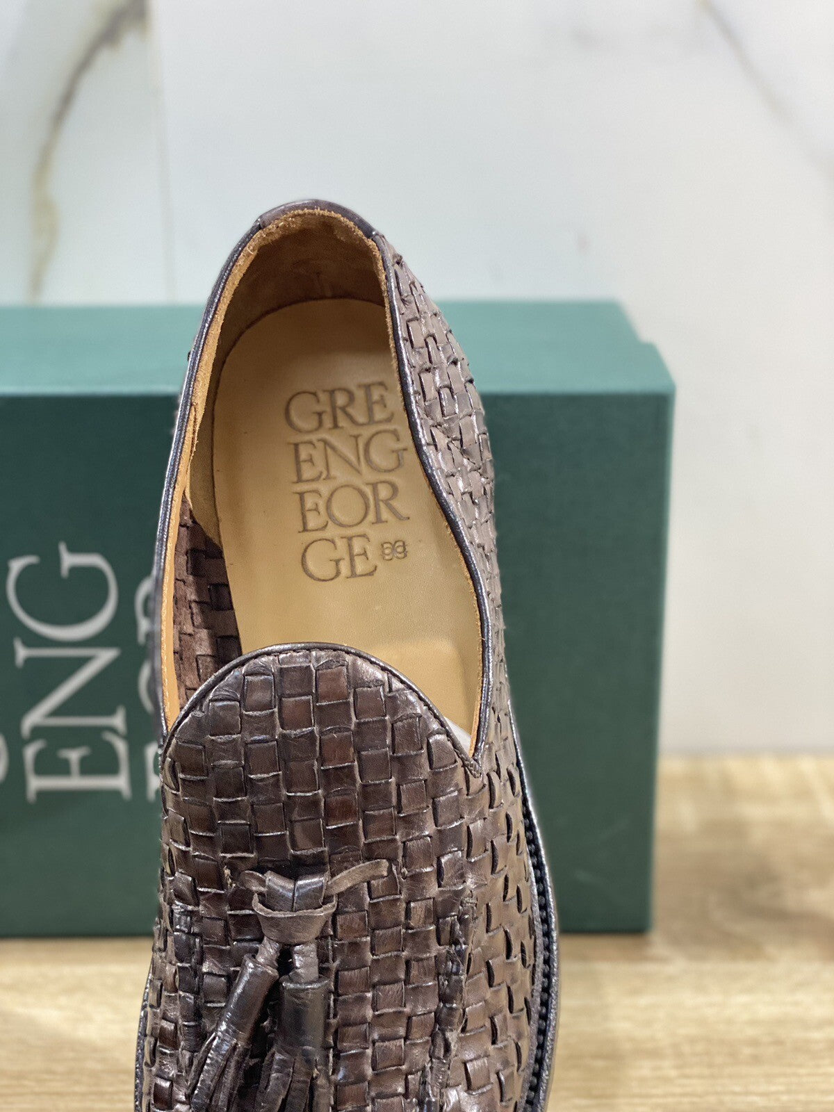Green George Mocassino Uomo Intrecciato Nappine Luxury 43.5