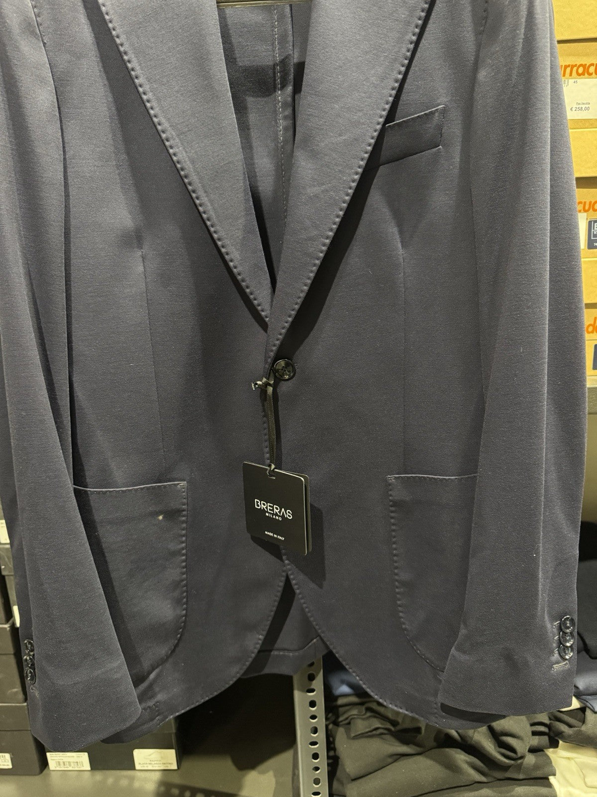 Abito Breras Milano Giacca 2 Bottoni Business  Blu Made In Italy Uomo 46