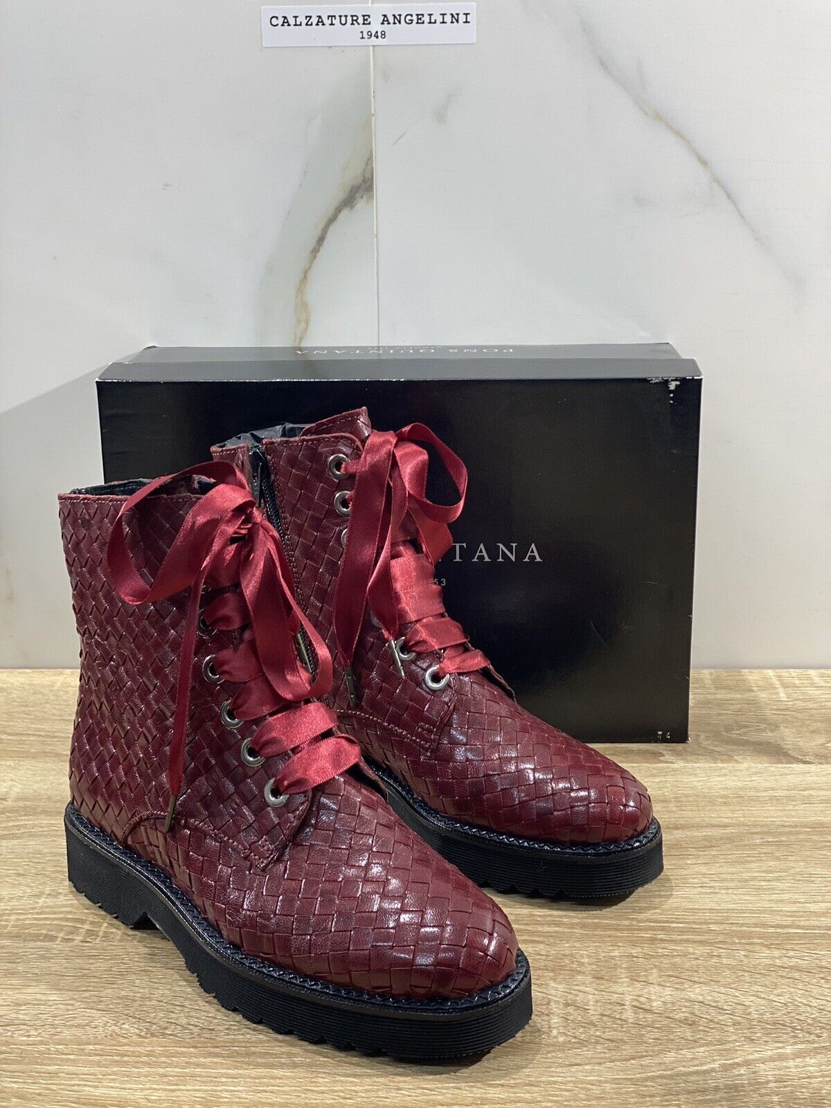 Pons Quintana Stivaletto Donna Pelle rouge Casual Anfibio Boot 38