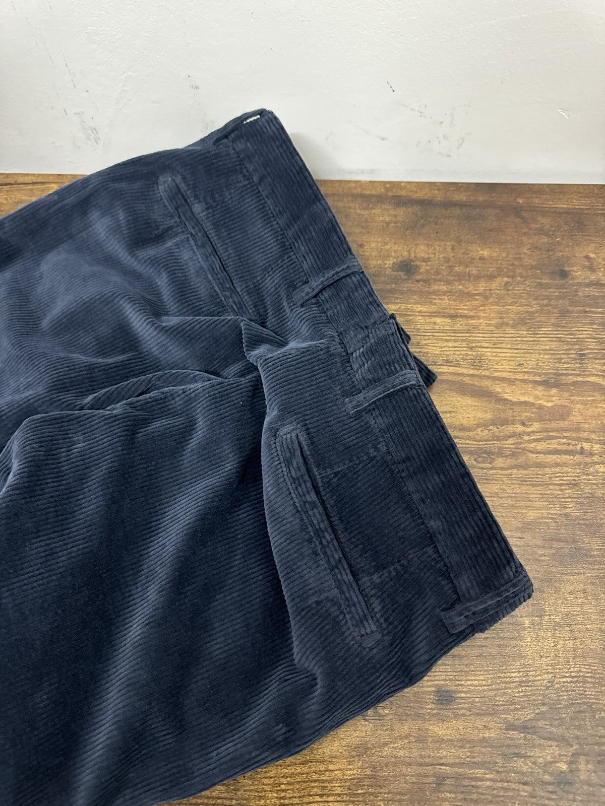 Berwich Pantalone Retro Velluto Blu Uomo 44