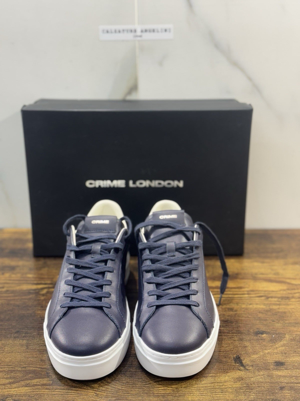 Crime London Sneaker Extralight  Pelle Blu Causal Uomo 43