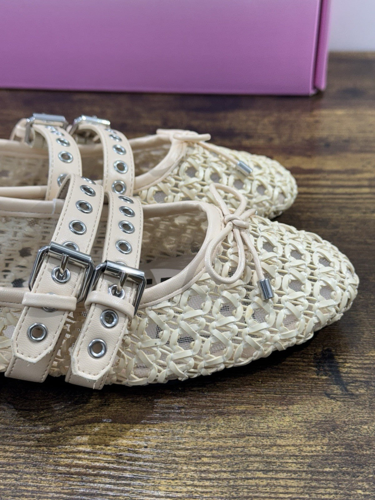 Ballerina Loafer Anna Pelle Nude   Intrecciata Donna 37
