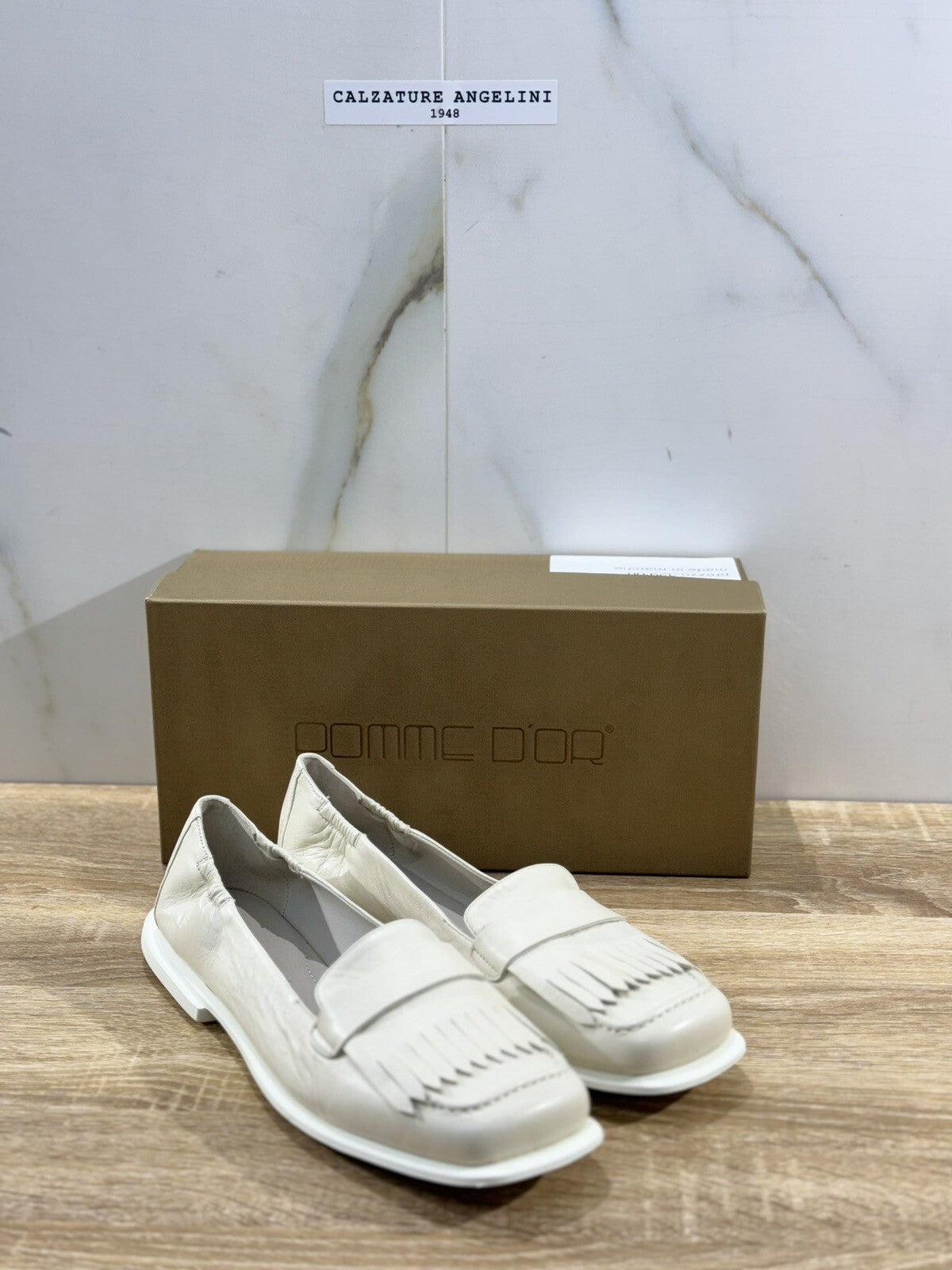 Pomme D’or Mocassino  Donna Pelle Crema  Luxury Handmade Woman Pomme D’or 39