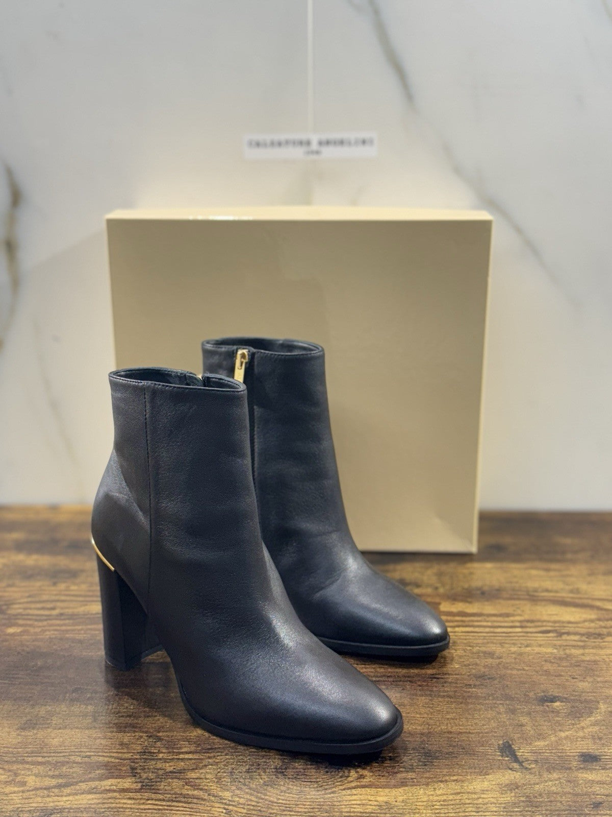 Ninalilou Stivaletto Donna Pelle Nero Con Tacco Luxury Boot 38