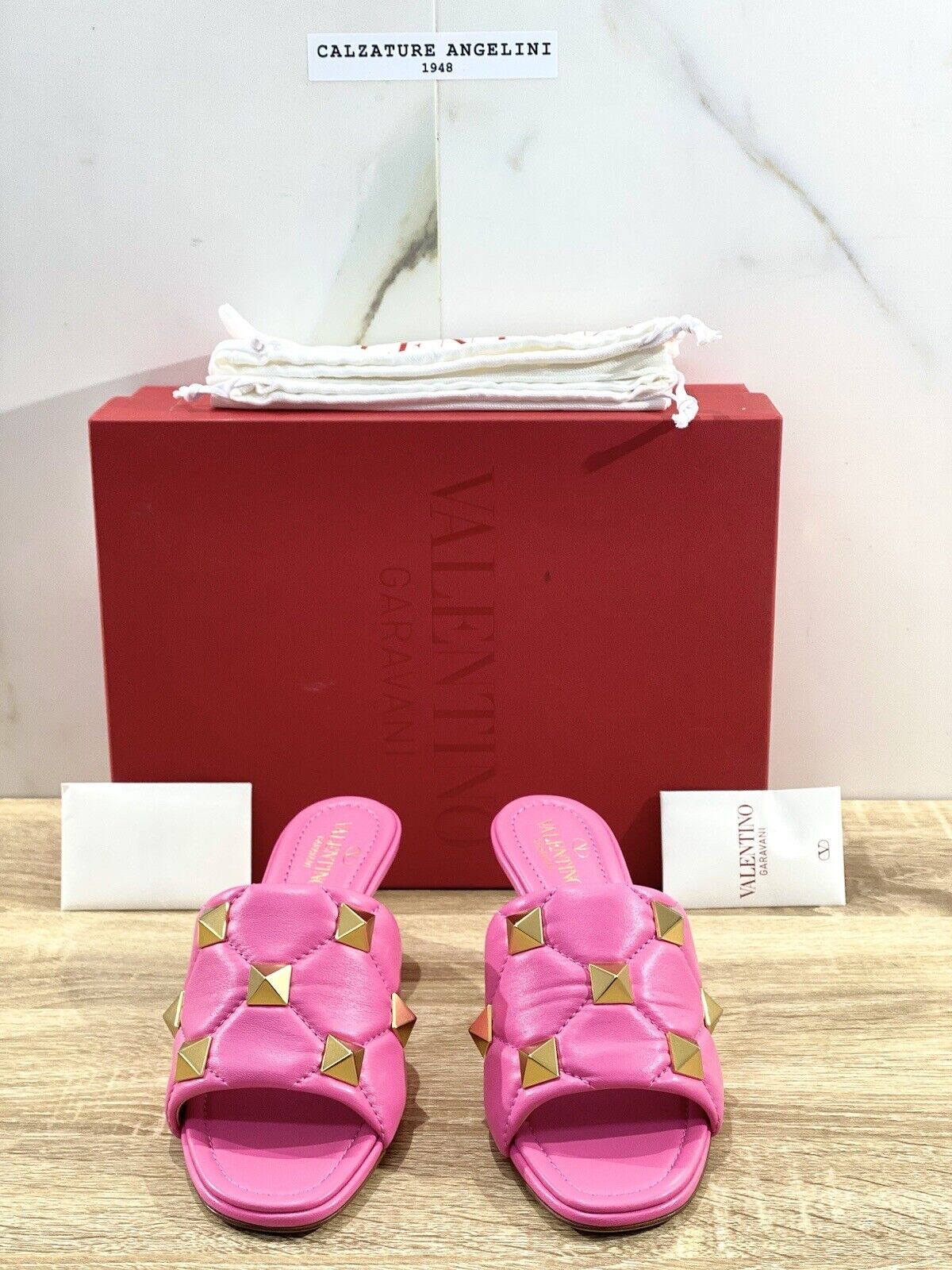 Valentino Garavani Roman stud 65 mm mules pelle Rosa luxury valentino 36