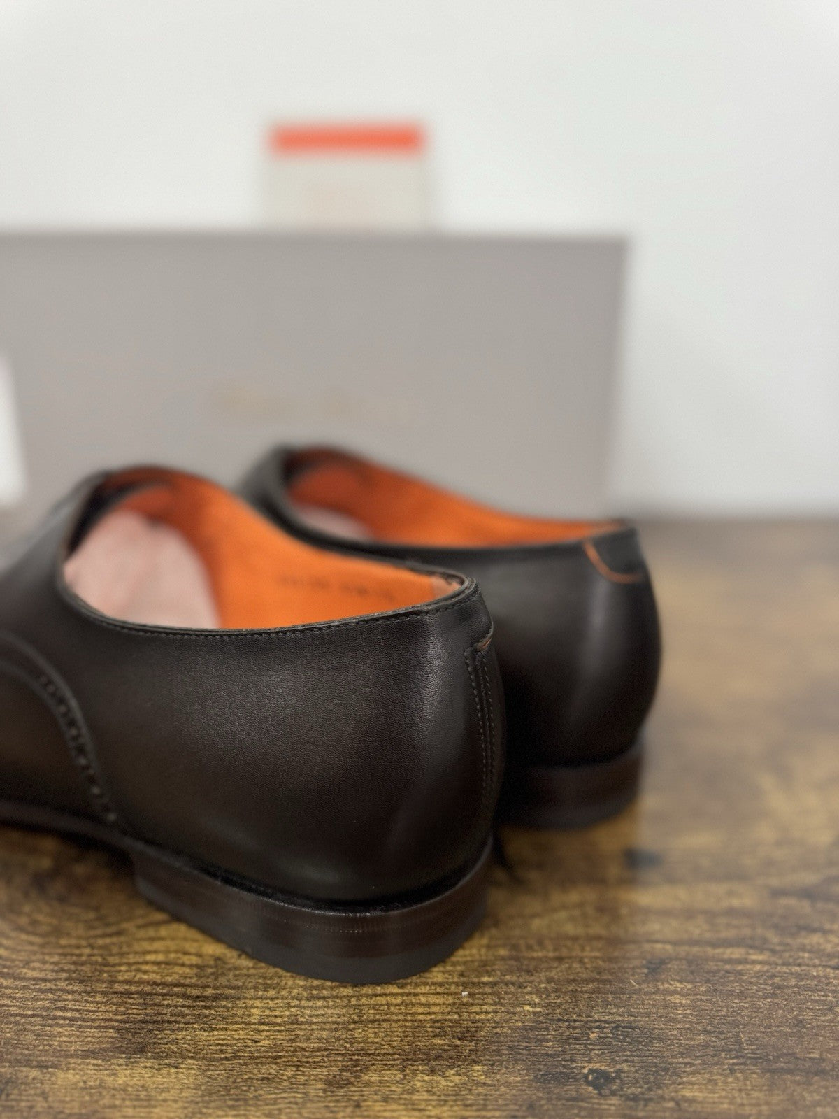 Santoni Oxford Goodyear    Pelle Marrone  Luxury Santoni Scarpa Uomo 44.5