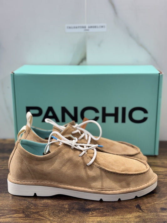 Panchic Lace Up Scarpa Suede Biscotto Casual Uomo 45