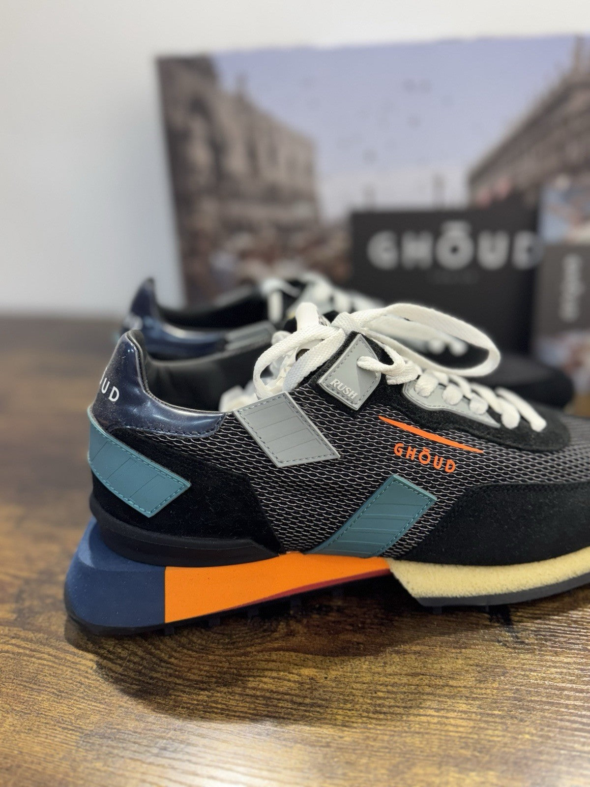 Ghoud Rush Sneaker Suede Nero Casual Scarpa Uomo 40