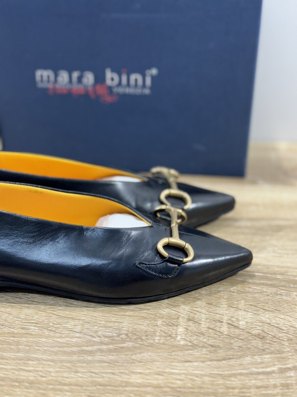 Mara Bini Ballerina   Donna Pelle Nero      Handmade Sacchetto 36