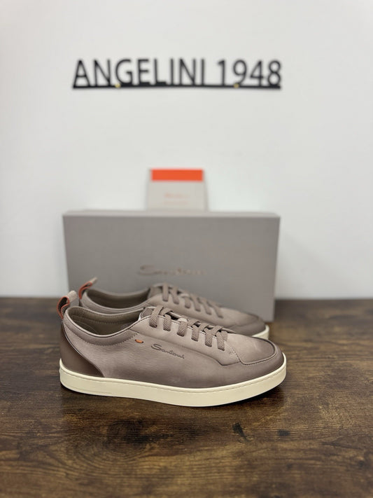 Santoni Sneaker Off Duty Pelle Beige   Luxury Scarpa Santoni Uomo 41