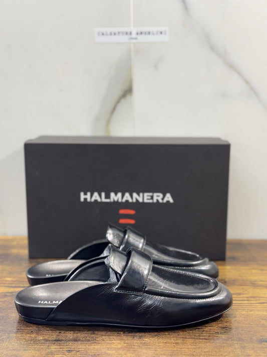 HALMANERA Sabot     Pelle Nero  Mules  Luxury Made In Italy Donna 37