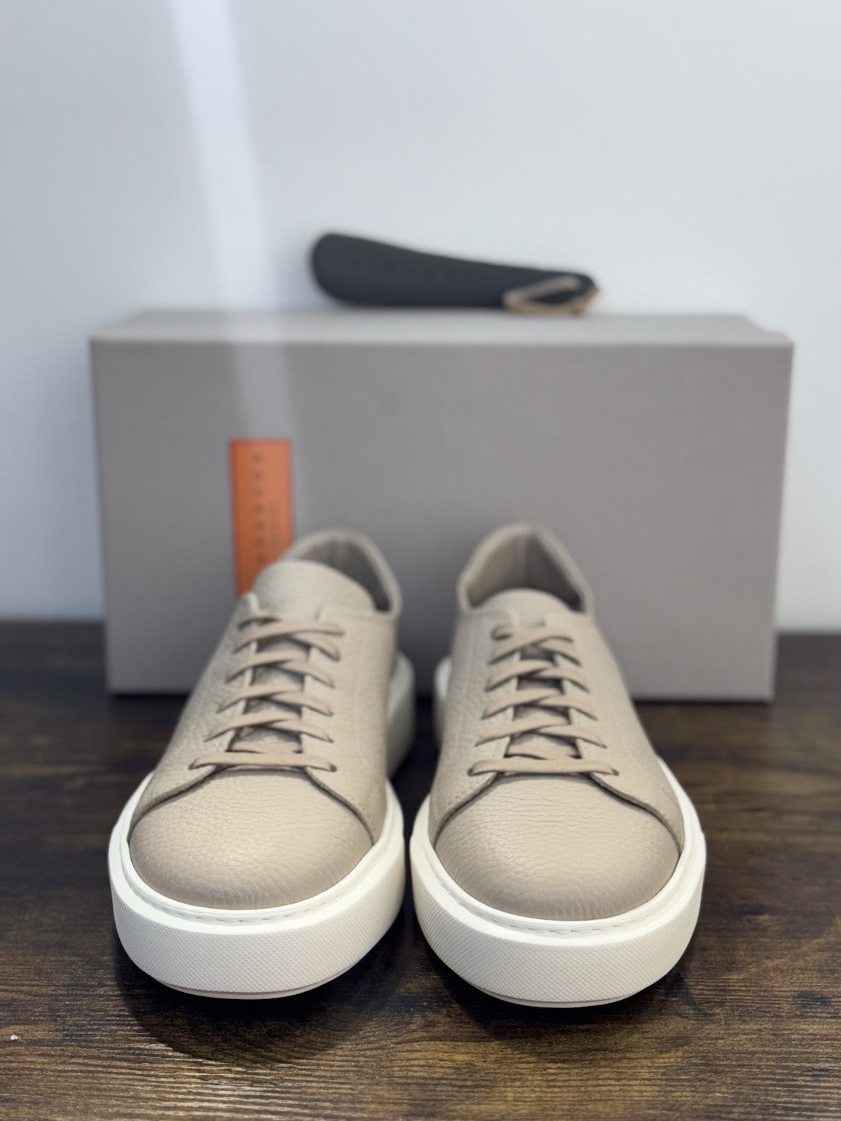 Henderson Baracco Sneaker Pelle Beige Casual Luxury Uomo 41