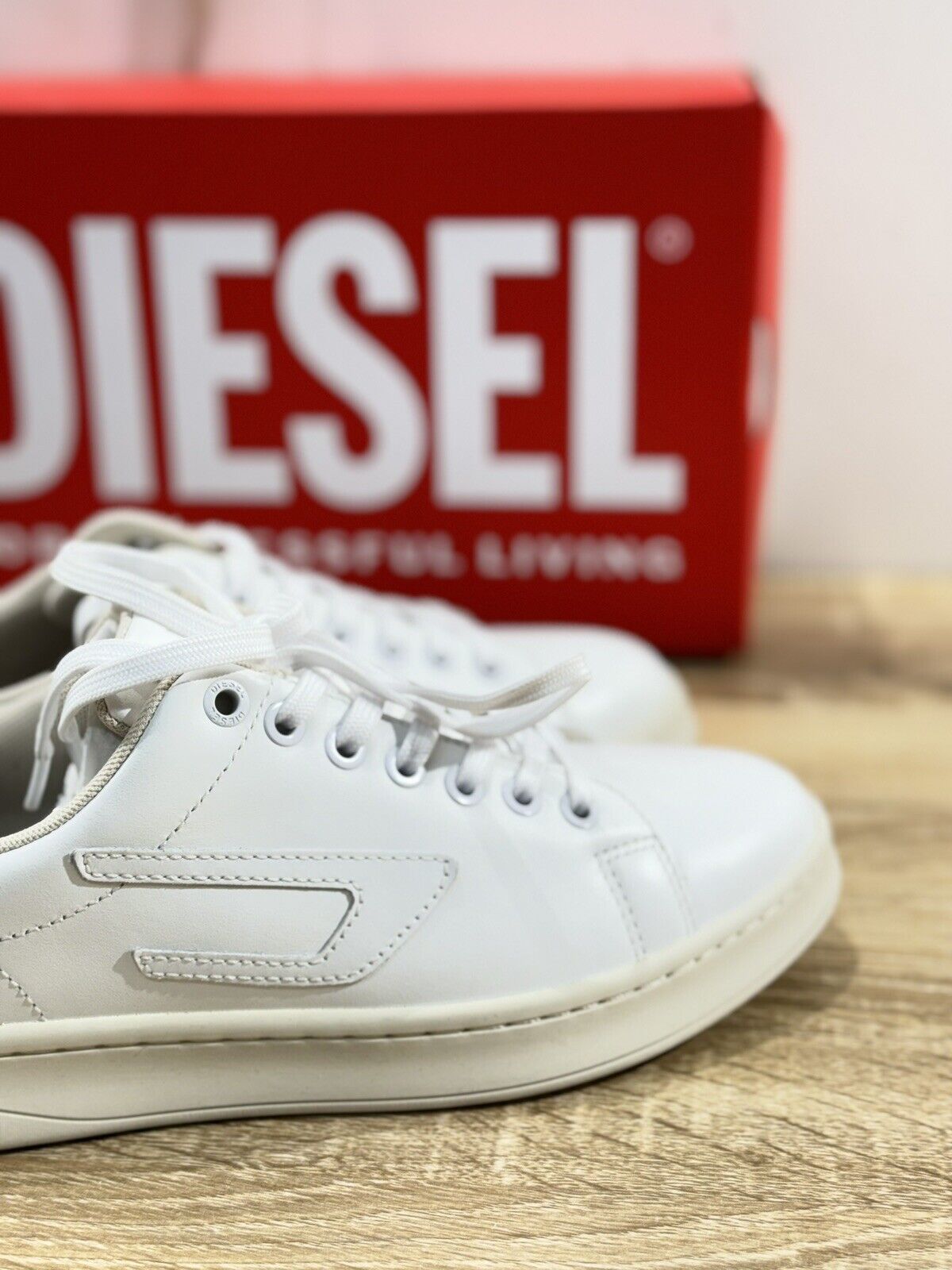 Diesel Sneaker Donna Athens Low E  Casual Pelle Bianca  Extra Light 38.5