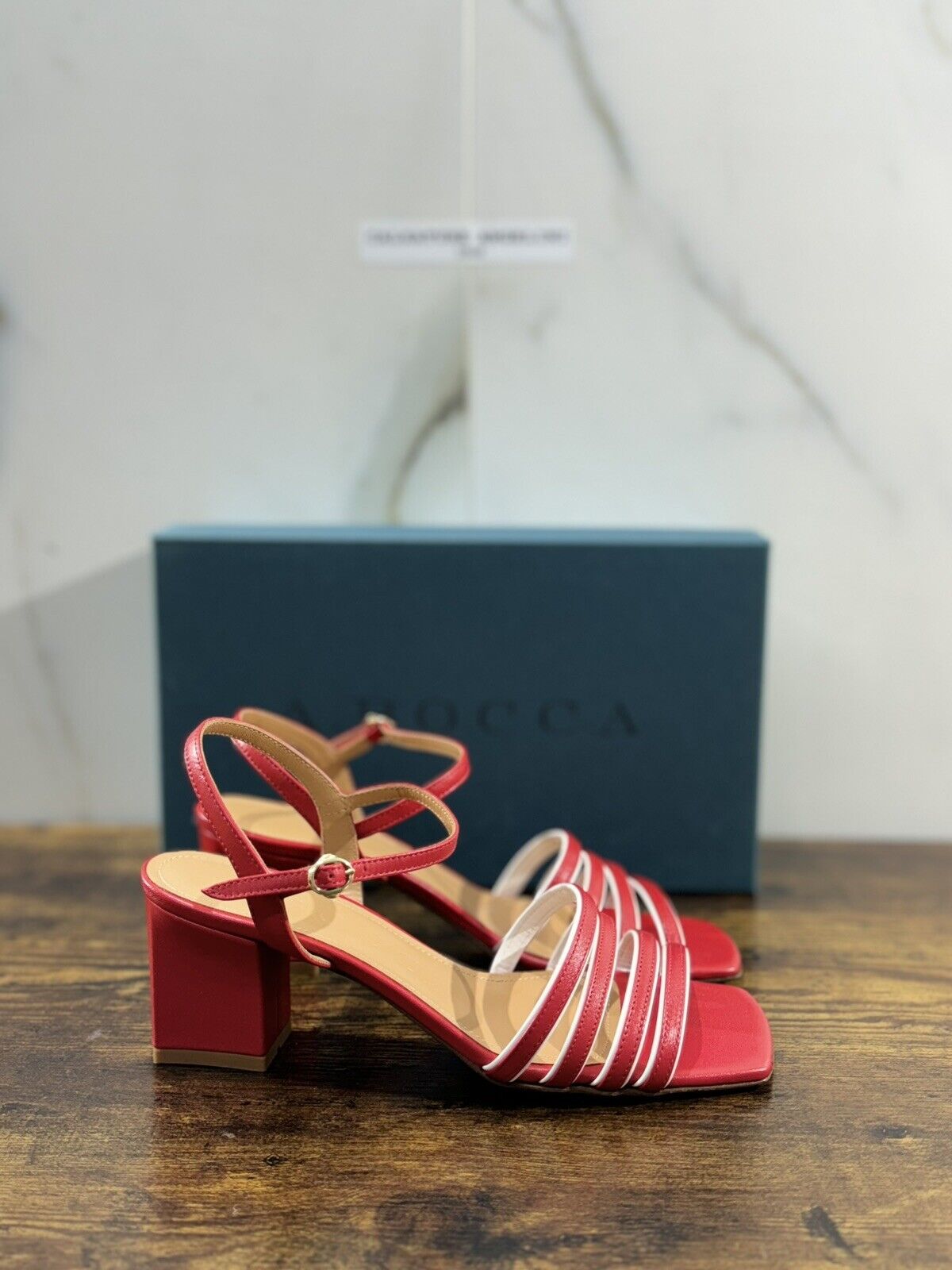 A.Bocca Sandalo Donna  Pelle Rosso      Luxury Woman Sandal A.Bocca 37