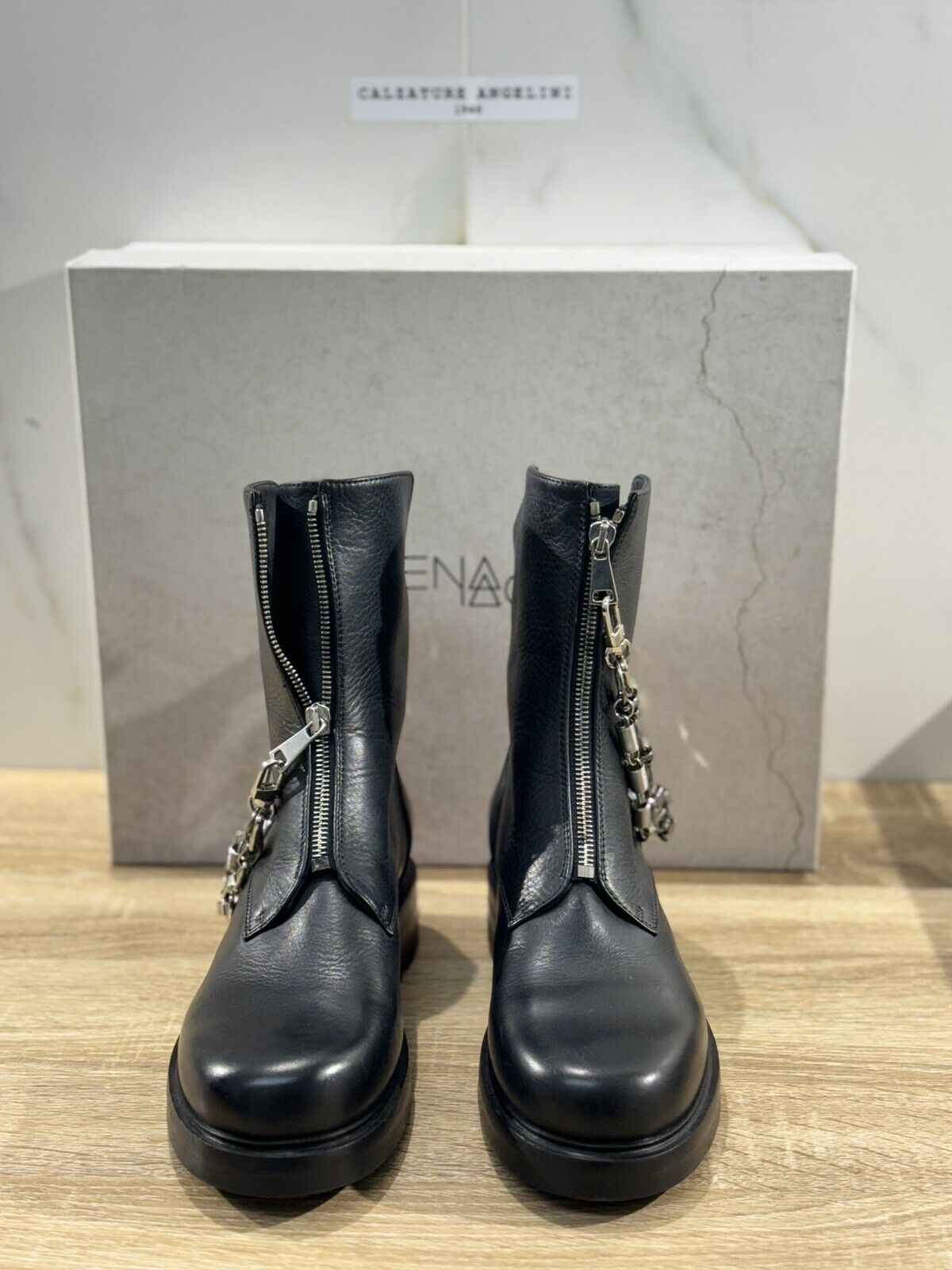 Elena Iachi Biker Donna Pelle Nero Casual Boot Biker 36