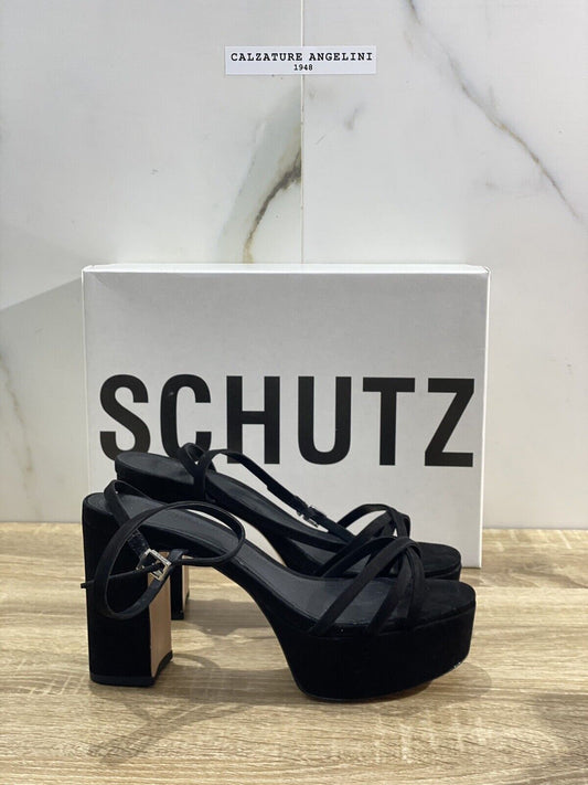 Schutz Sandalo Donna Nero Con Tacco Casual Woman Sandal Schutz 39