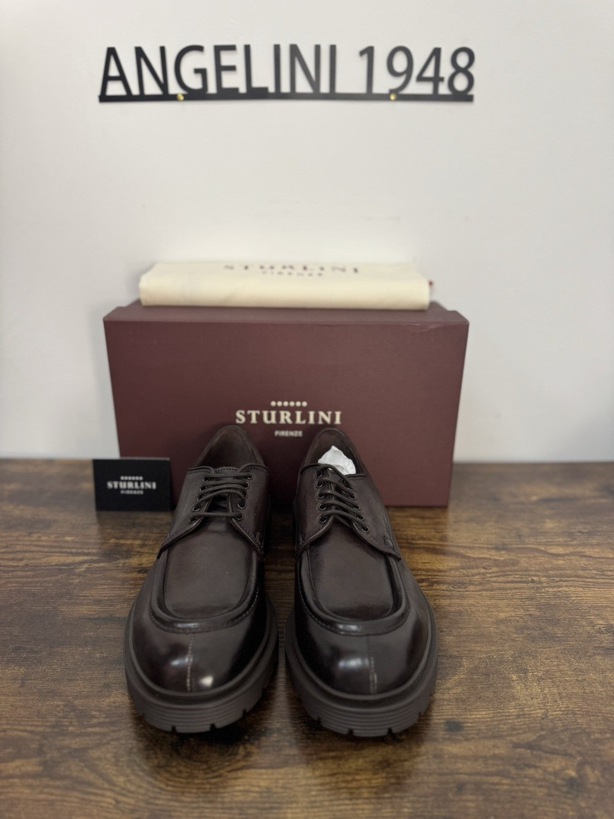Sturlini Stringata Uomo Pelle Marrone       Luxury Scarpa Uomo 42.5