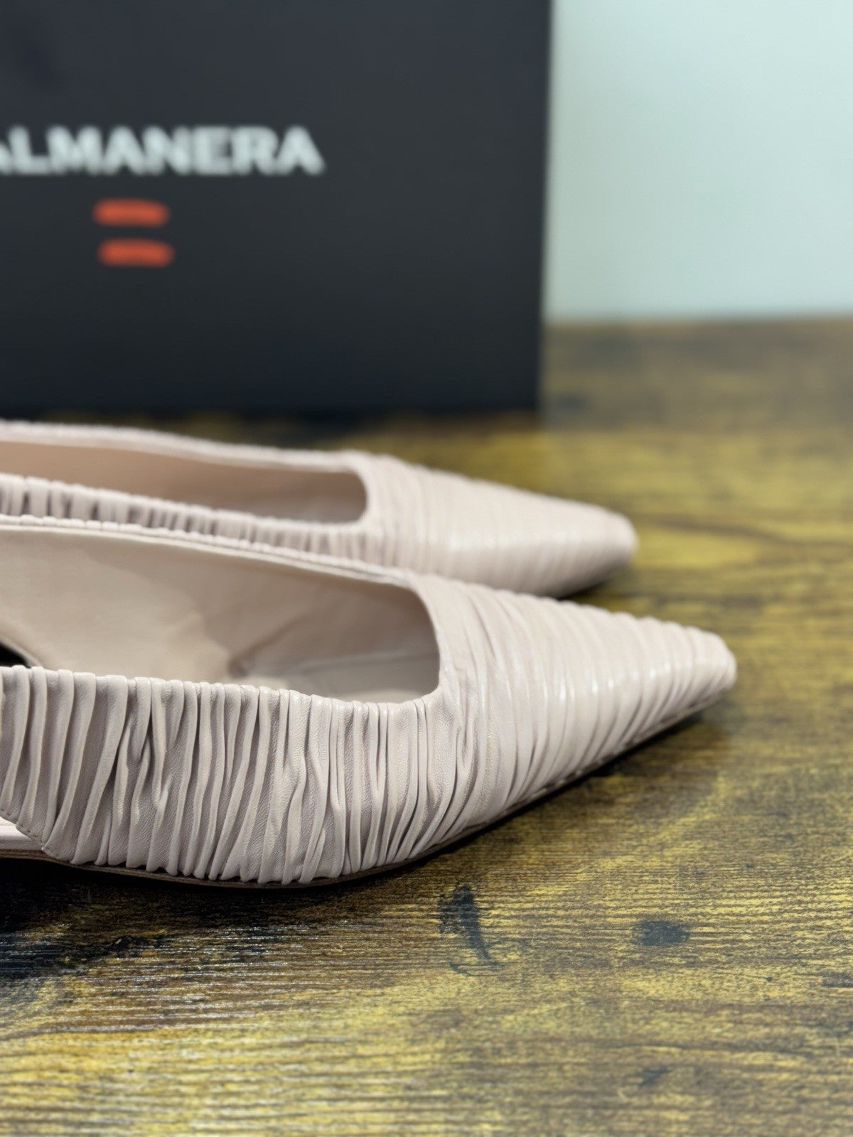HALMANERA Sling Back Pelle Cipria   Luxury Made In Italy Donna 41