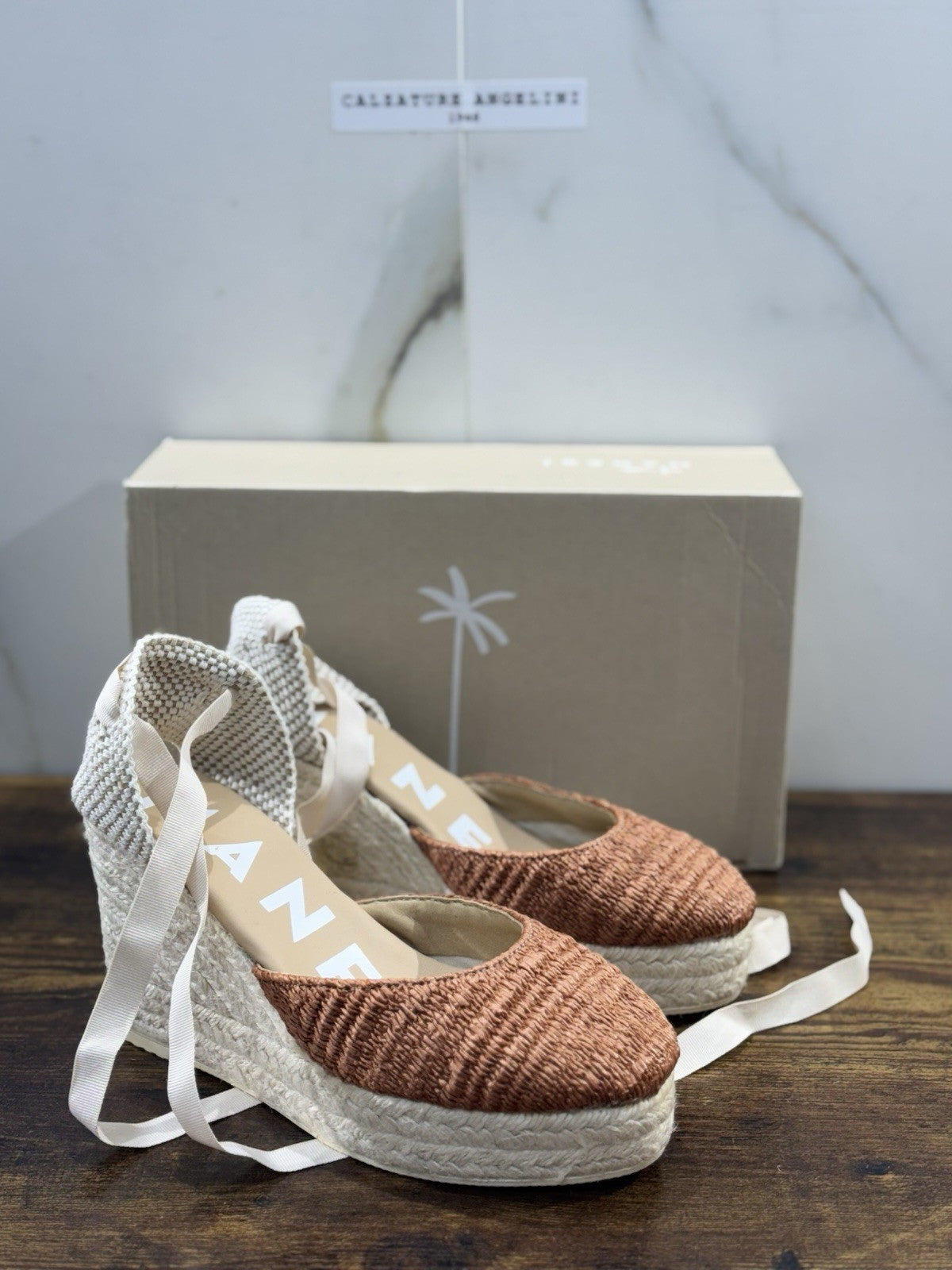 Manebi Espadrilles Suede Orange Rust  Zeppa Casual Manebi Shoes Donna 41