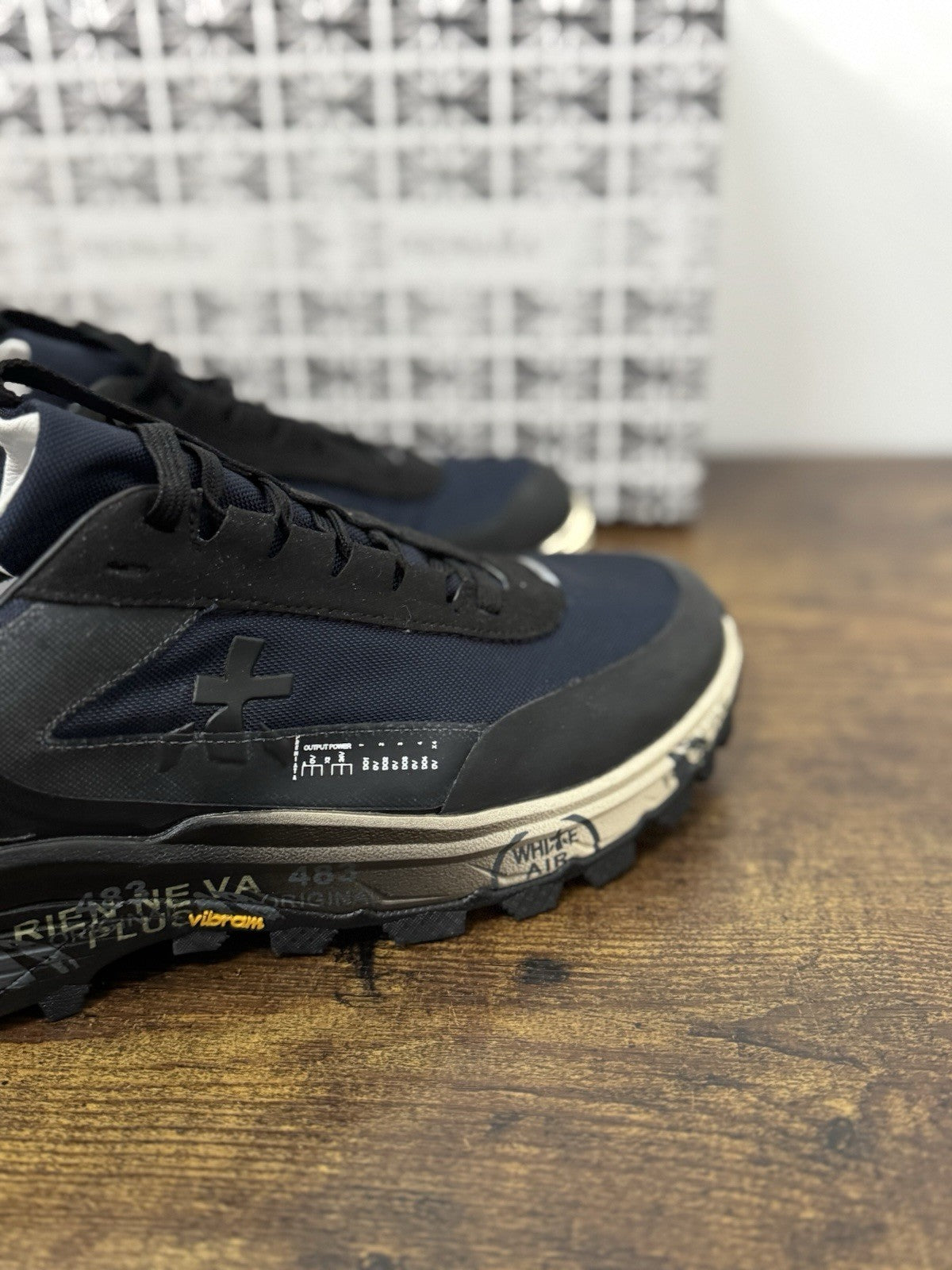 Premiata Devin  Sneaker Pelle Blu Fondo Vibram Casual Premiata Uomo 42
