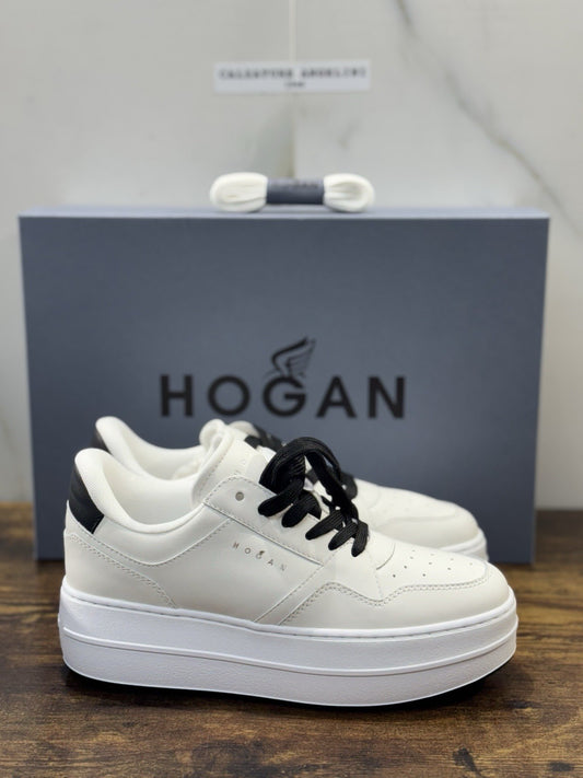 Hogan H670  Sneaker Pelle Bianca Zeppa   Memory Foam Scarpa Hogan Donna 35