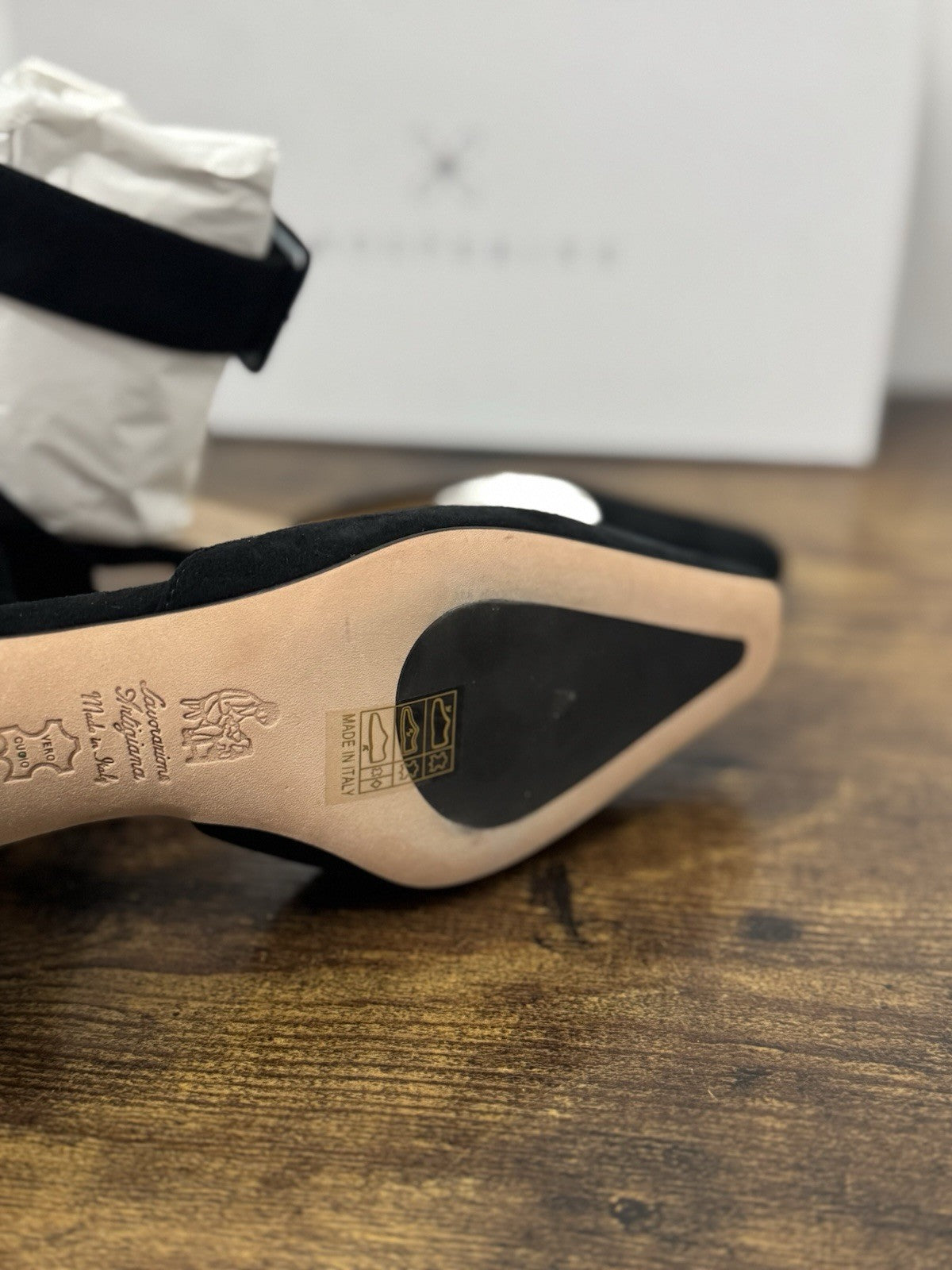 Prosperine Décolleté Suede Nero Con Tacco Scarpa Donna 38