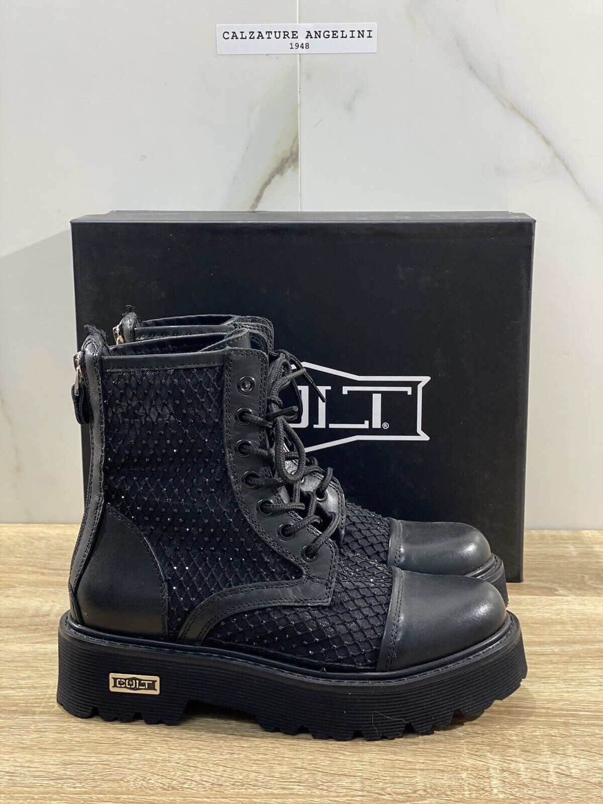 Cult Slash Mid Anfibio Donna Pelle Nero Extra Light Cult Scarpe 37