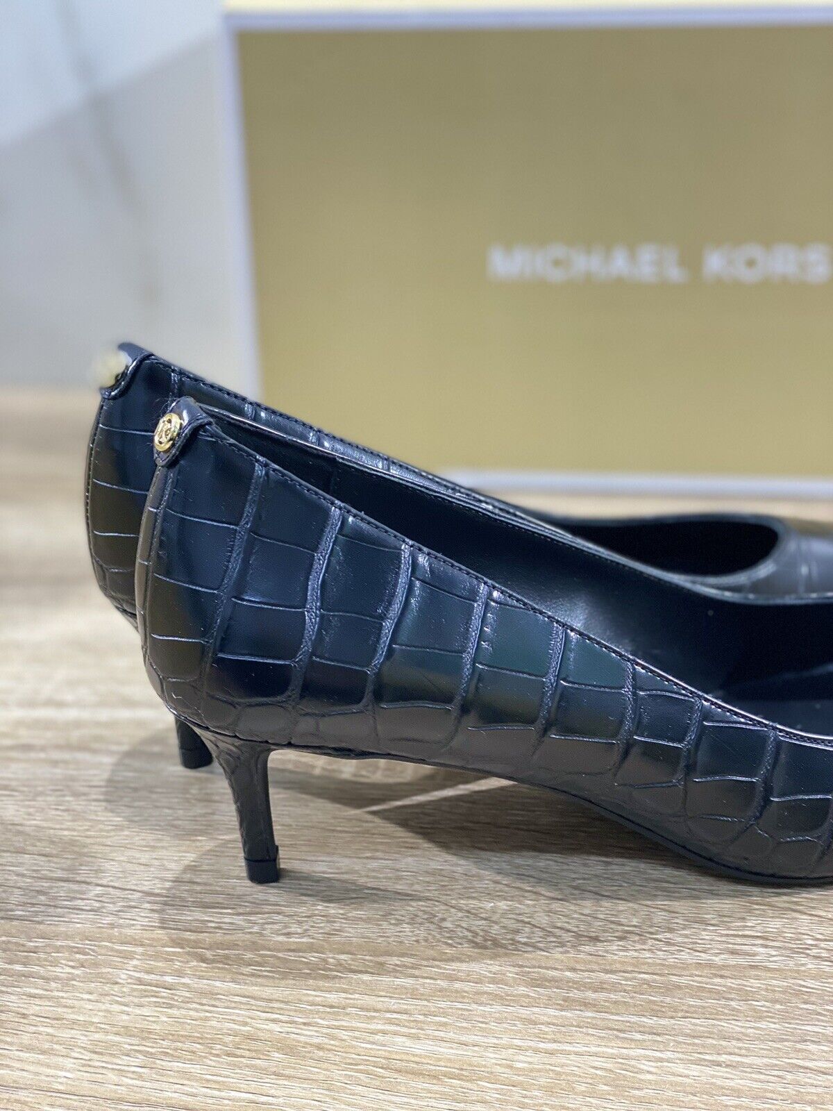 Michael Kors scarpa donna Sara flex pump pelle nera con tacco 38.5