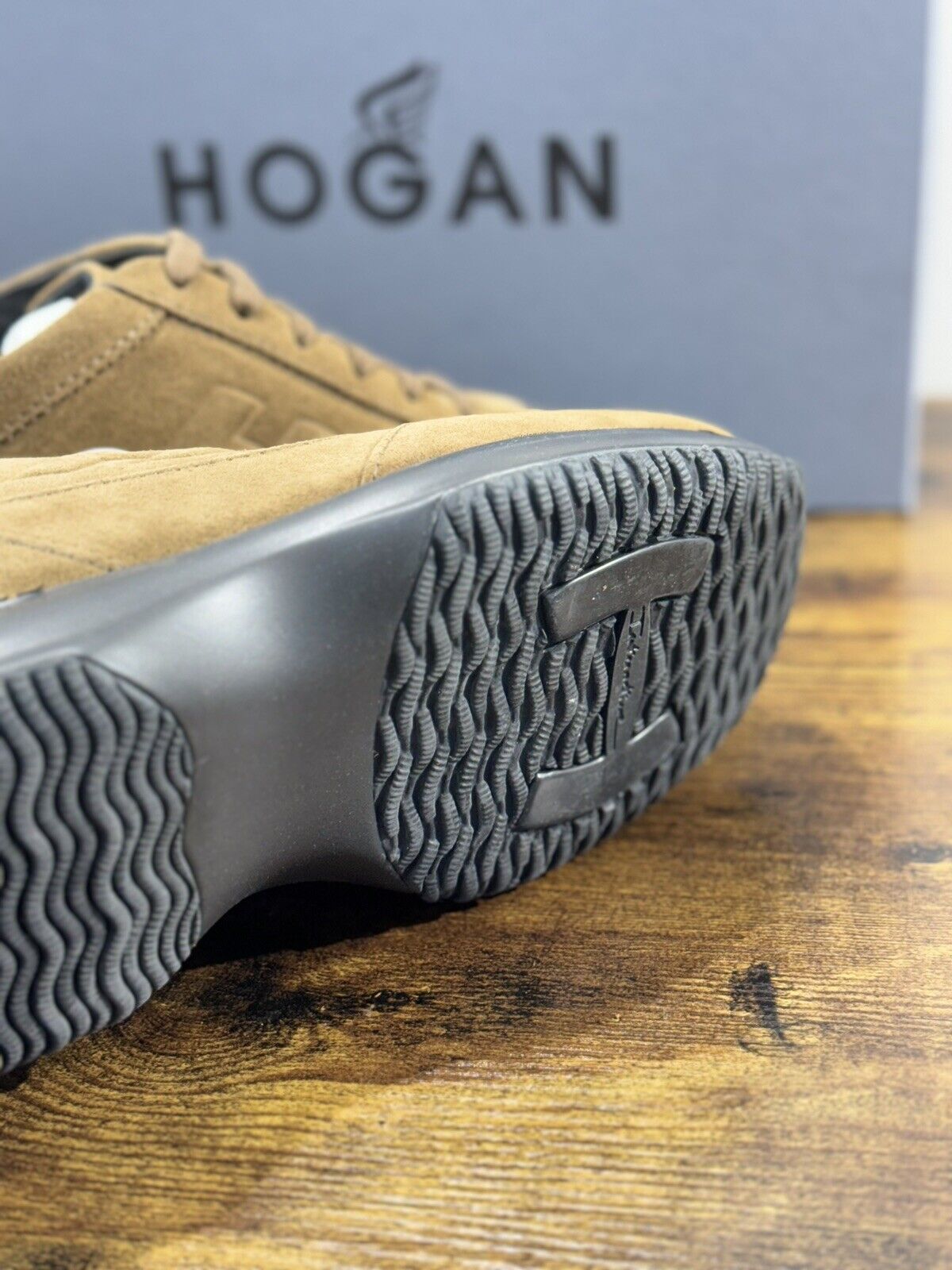 Hogan Interactive uomo suede Castoro    luxury casual hogan shoes 41.5