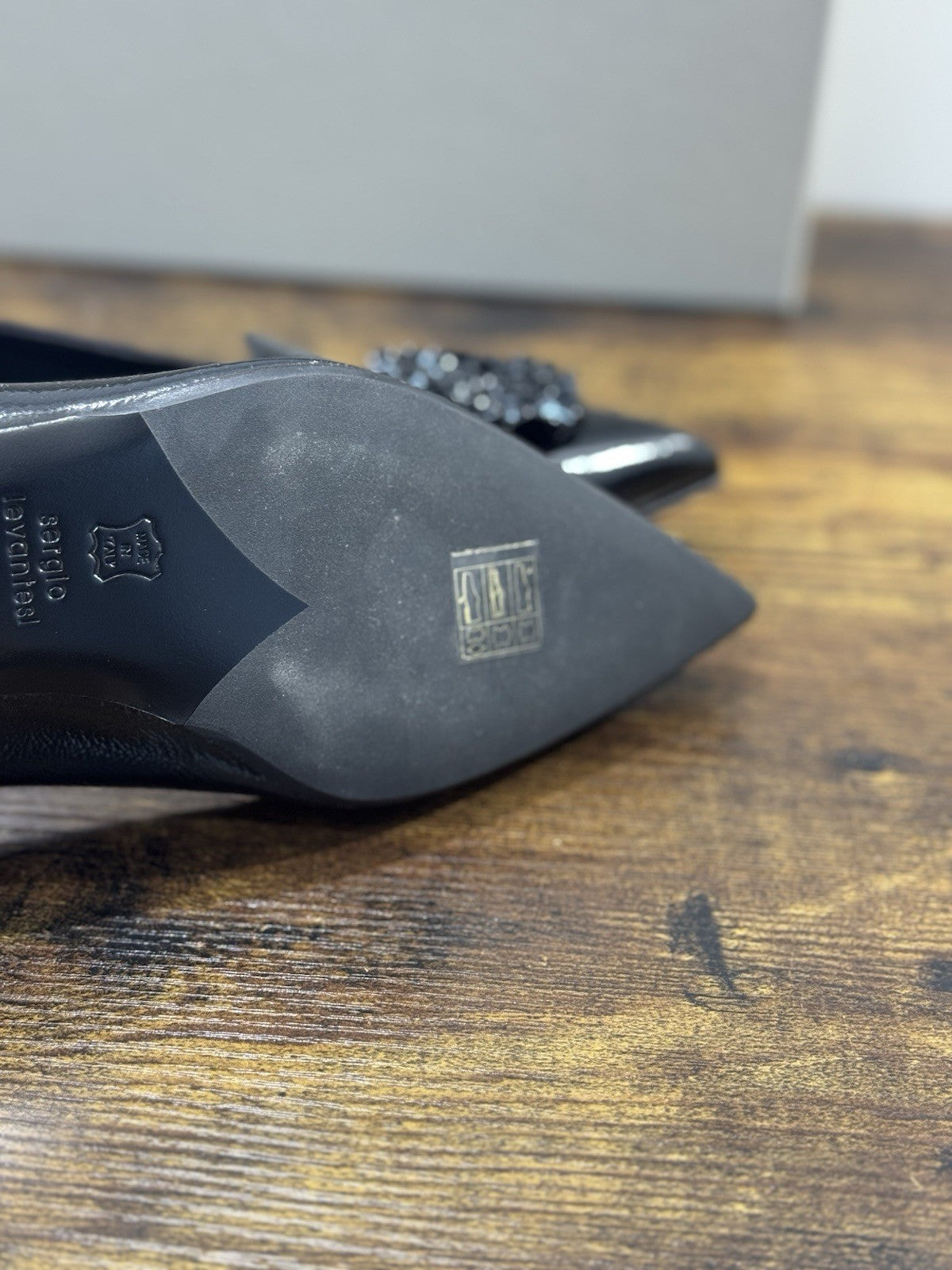 Sergio Levantesi Ballerina Pelle Nera   Luxury Made In Italy Donna 41