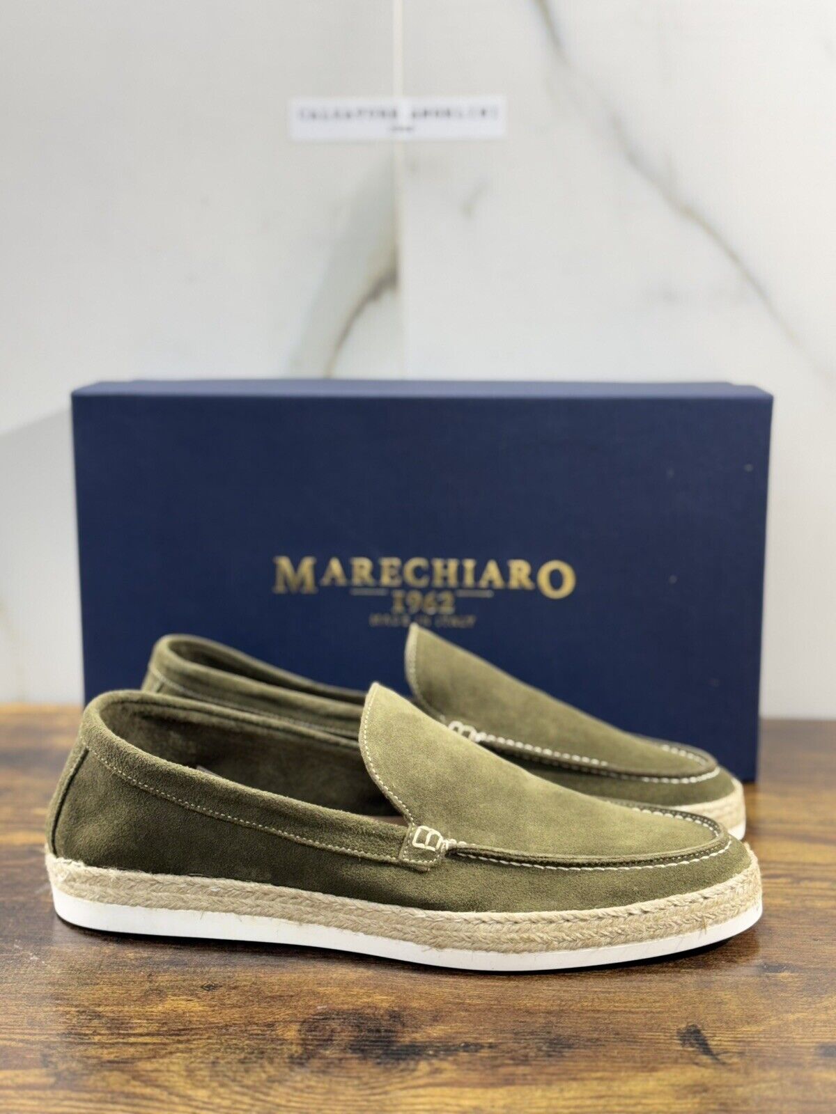 Marechiaro 1962 Mocassino Uomo Summer Icon Suede Olive 40