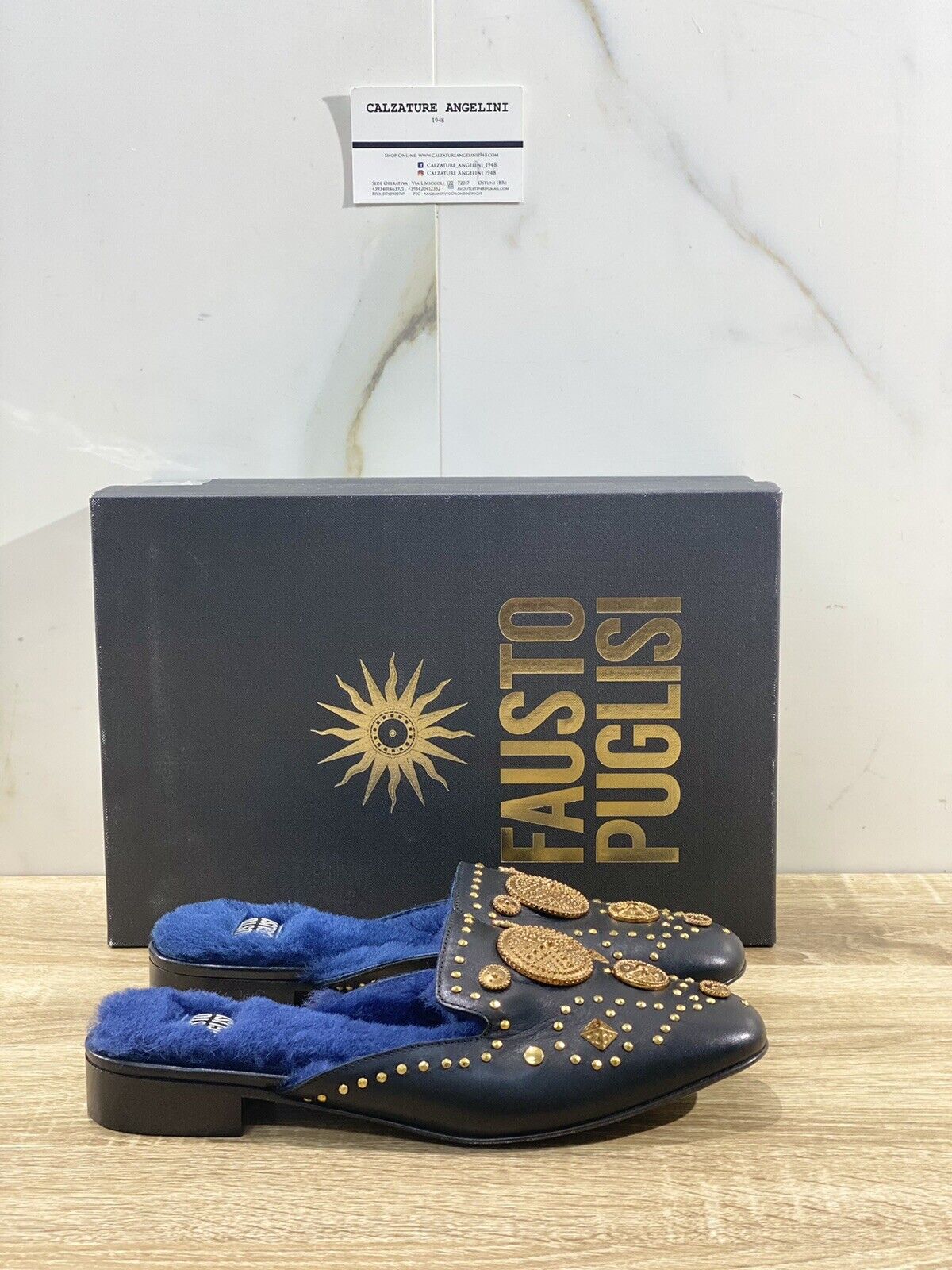 Fausto Puglisi Scarpa Donna FP303 In Pelle Nera Luxury Mule 38