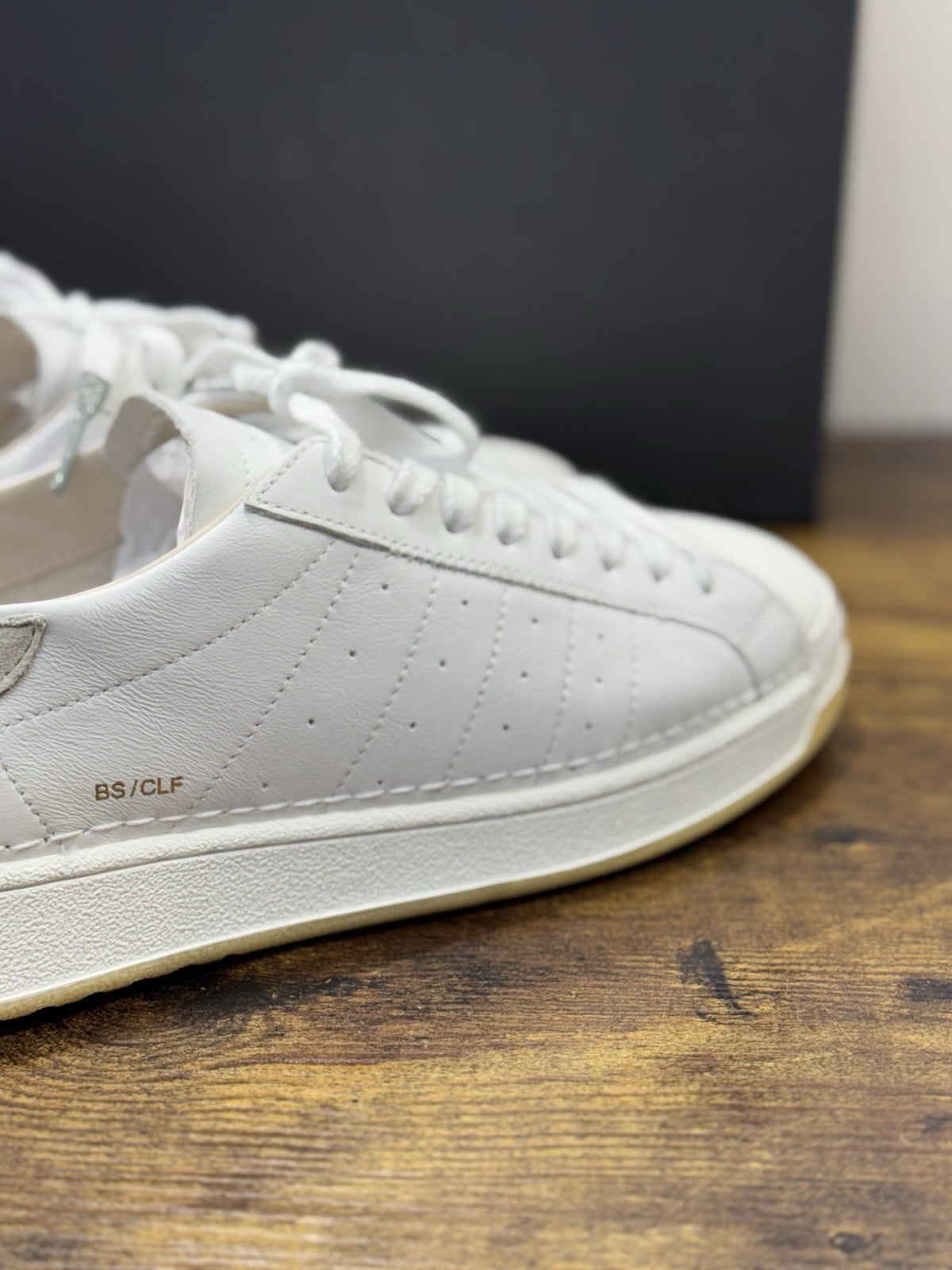 D.A.T.E Kdue BASe Sneaker Pelle Bianco  Casual Uomo 43