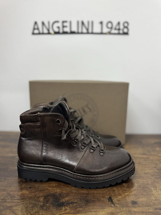 Pawelk’s Polacchino  Pedula Pelle Marrone Mountain Boot    Casual Boot Uomo 40