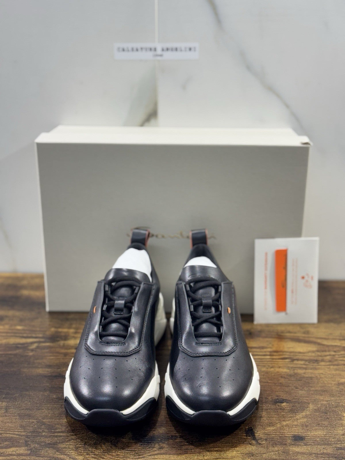 Santoni Innova Sneaker Pelle Nera Luxury Scarpe Santoni Donna 37