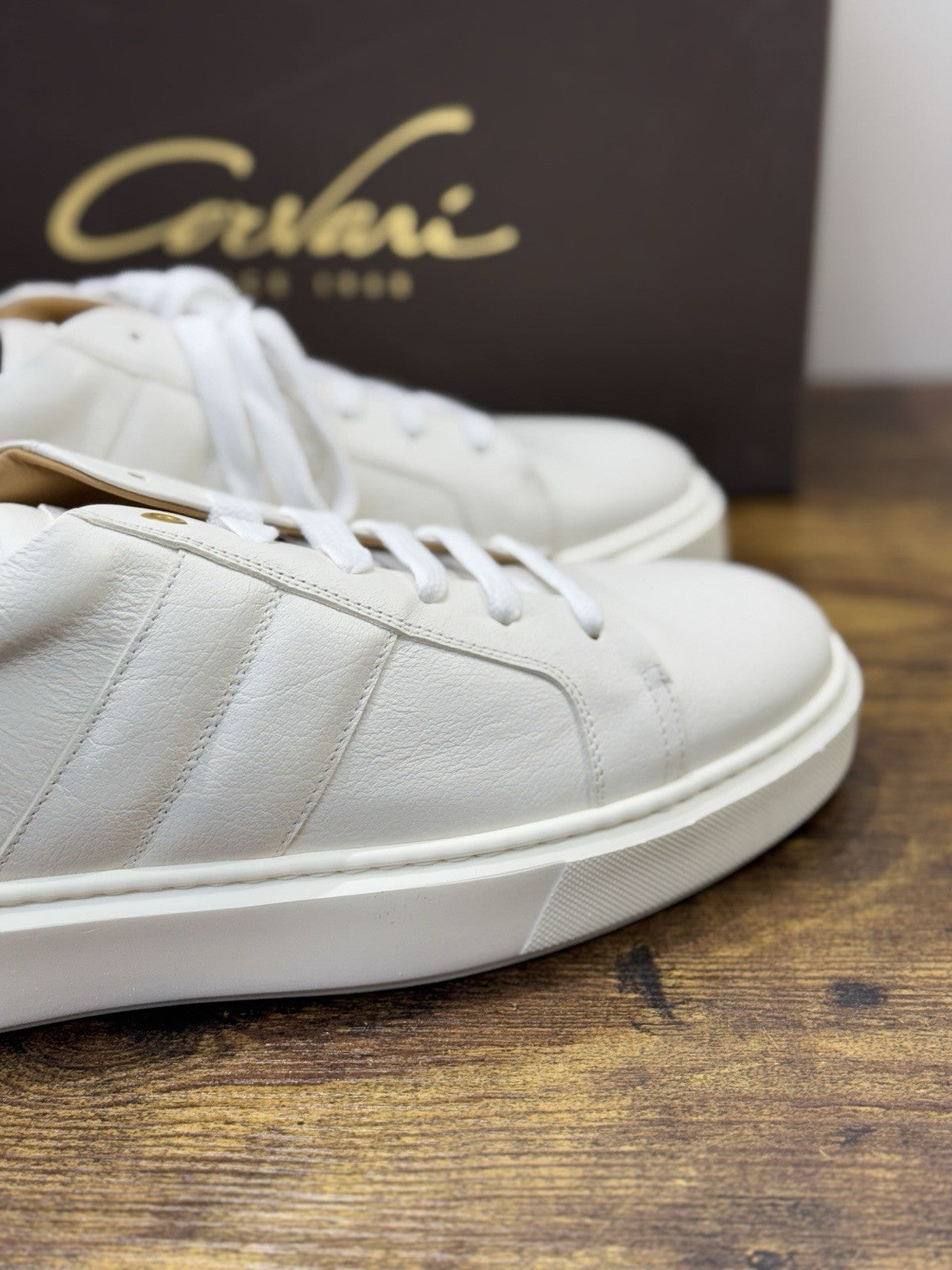 Corvari Scarpa Uomo Sneaker Extra Light Pelle Bianca Casual Uomo Corvari 42