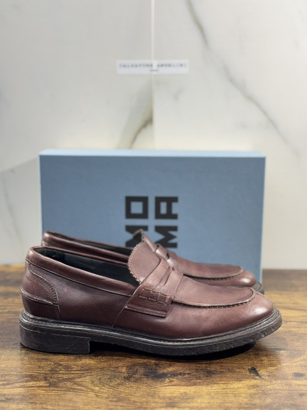 Moma Mocassino Uomo Pelle Cusna Ebano     luxury moma men shoes 42.5