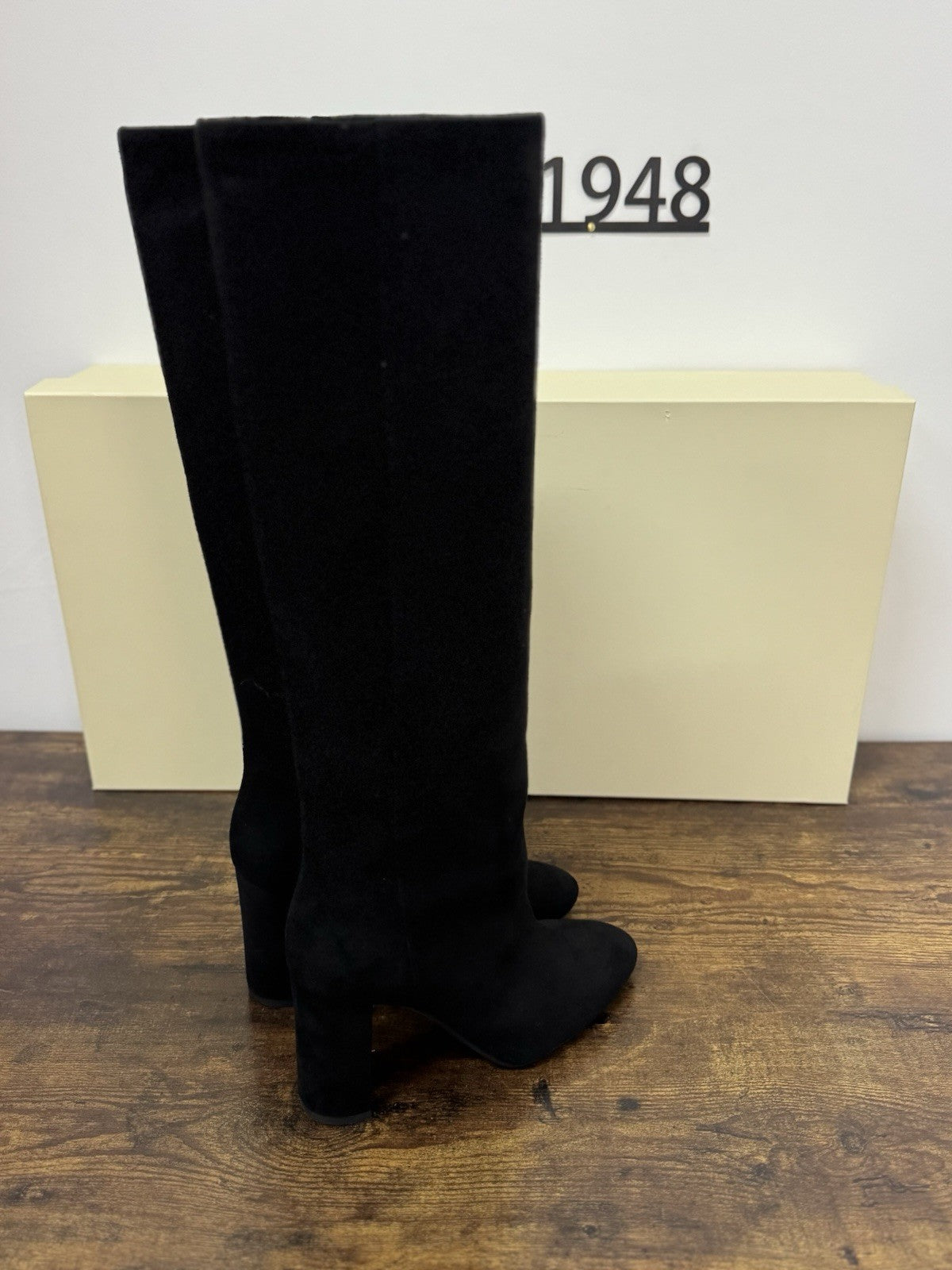Roberto Serpentini  Stivale Suede Nero Con Tacco Casual Donna 38