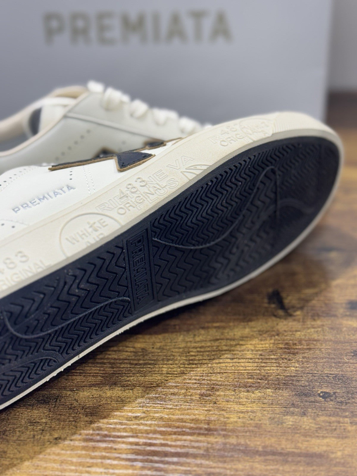 Premiata Steven Sneaker Pelle Bianca Casual Premiata Scarpa Uomo 46