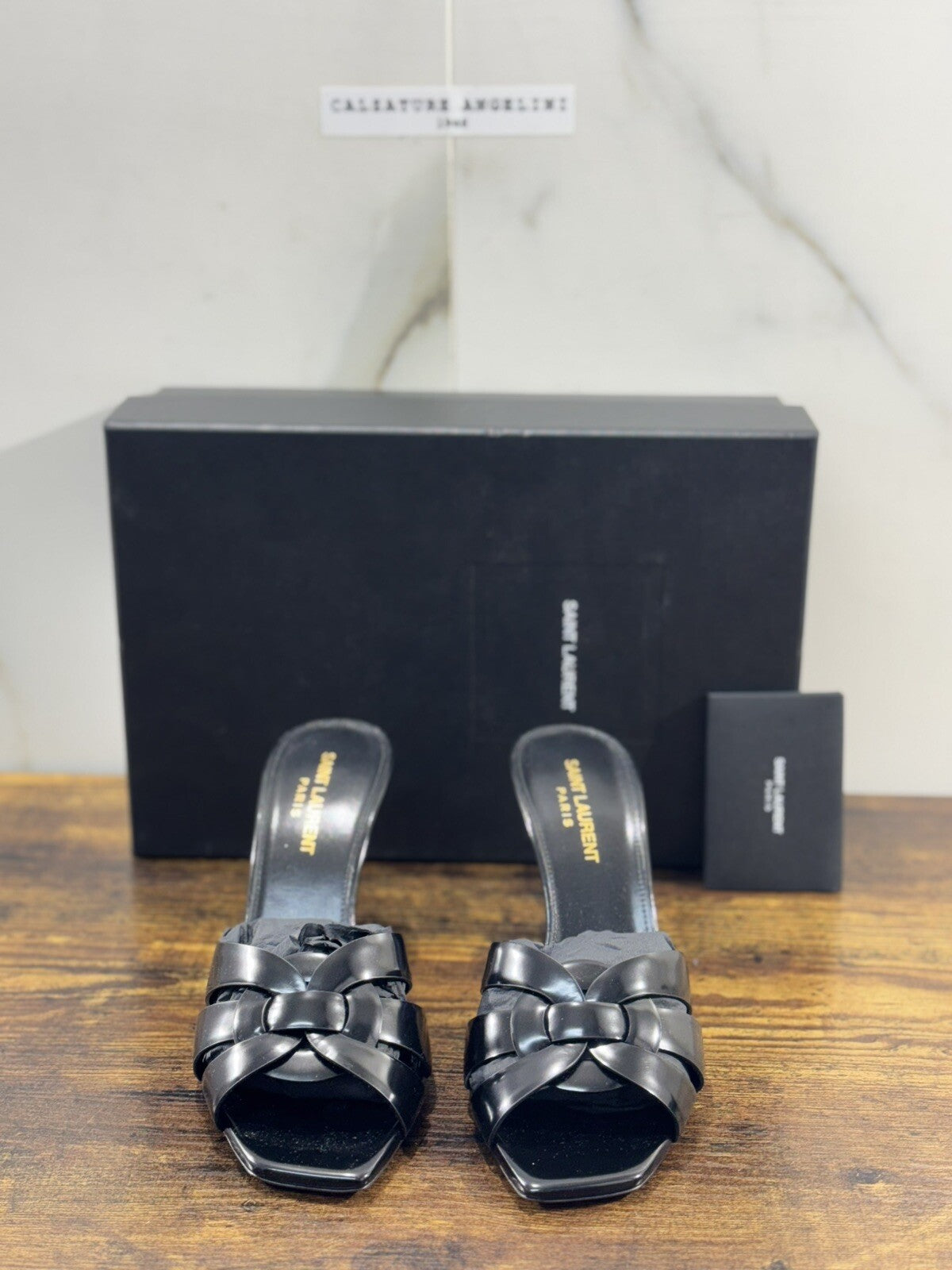 Saint Laurent Tribute Sandal 85 Nero  Donna  Luxury Saint Laurent Woman 37.5