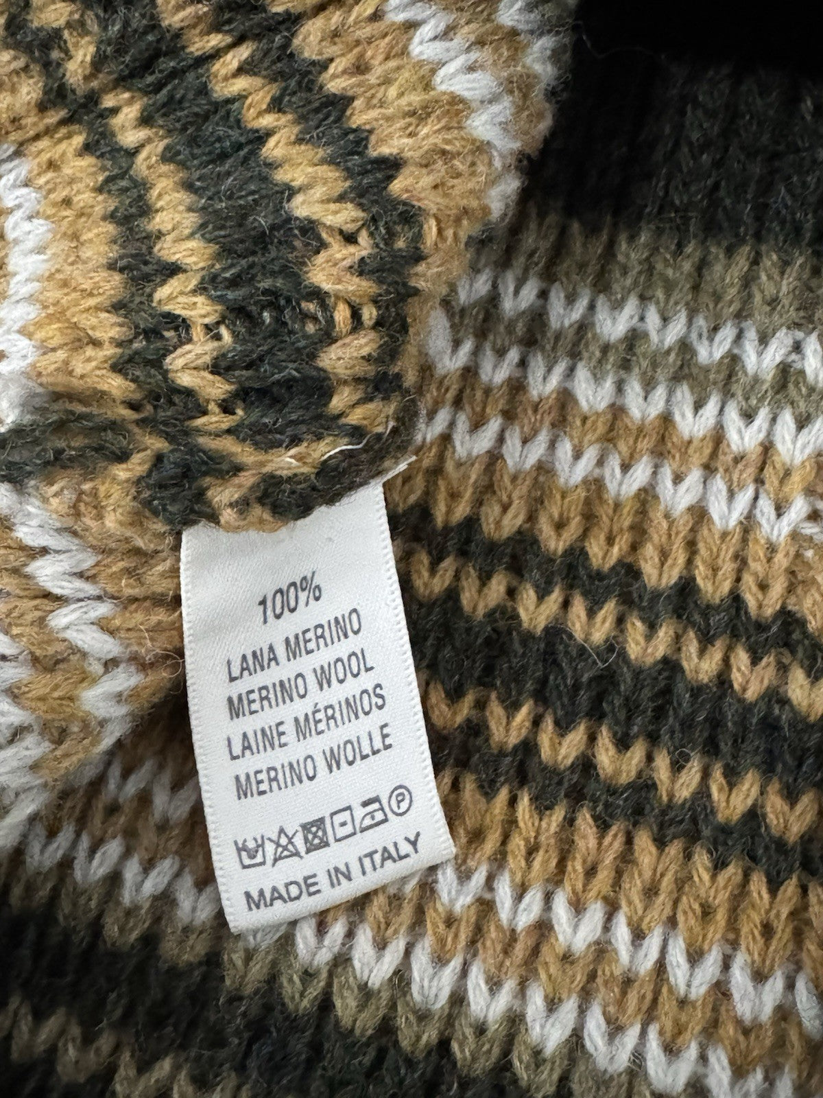 Casa Isaac Maglia Folk 100% Lana Vergine Casual Uomo 48