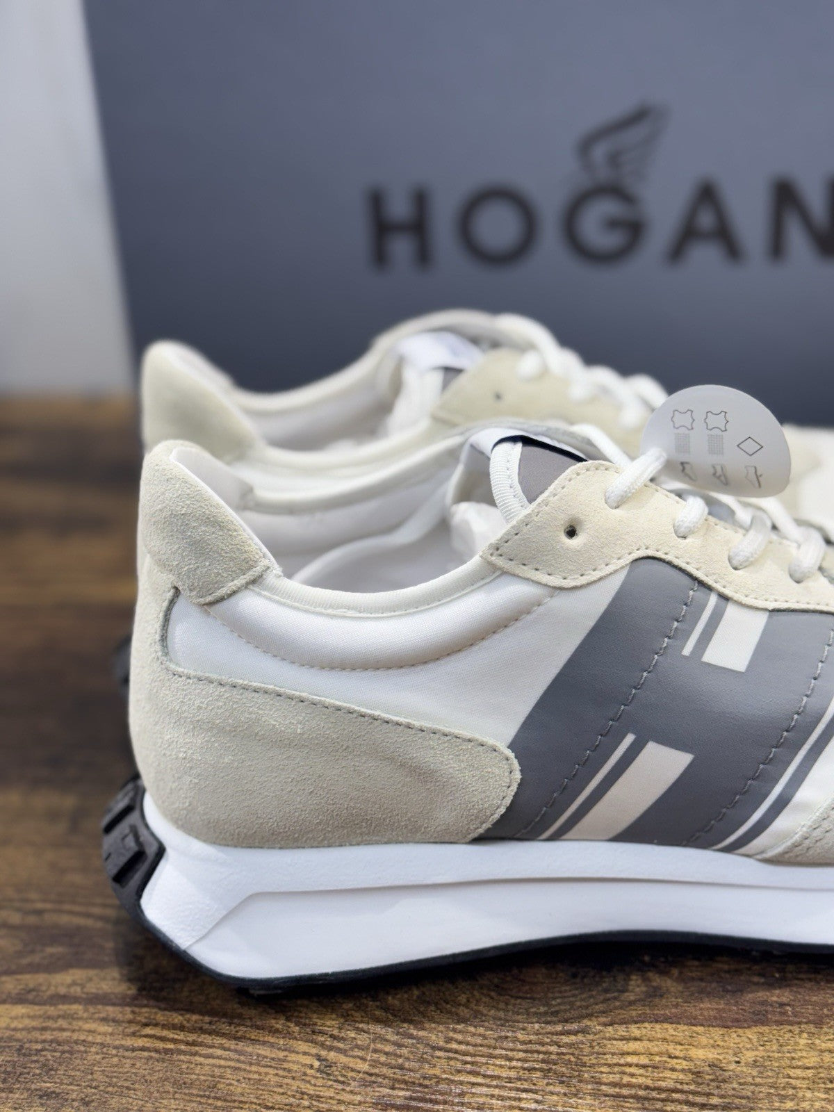 Hogan H601 Sneaker Pelle Suede Bianco Memory Foam   Casual Hogan Uomo 43